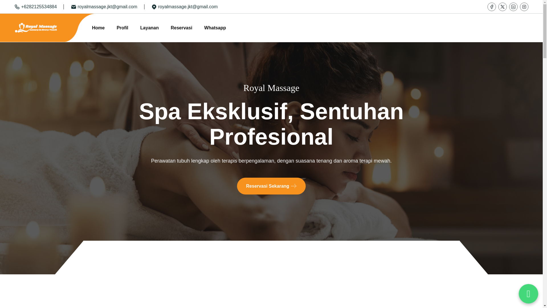 website screenshot of https://royalmassagejakarta.online/