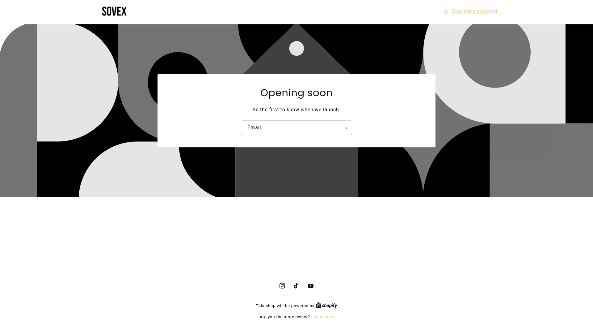 website screenshot of https://trysovex.com/