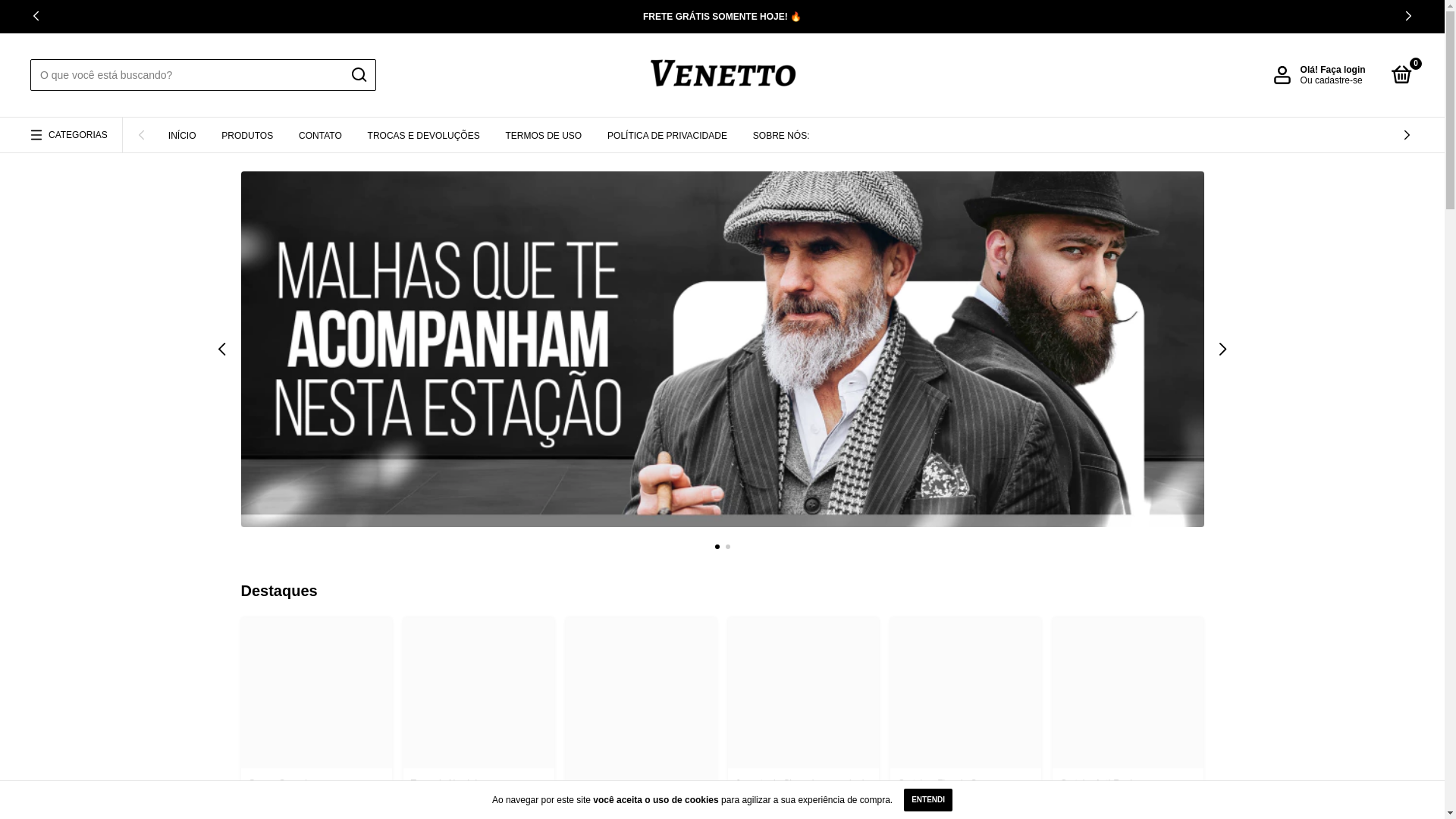 website screenshot of https://venettooficial.com.br/