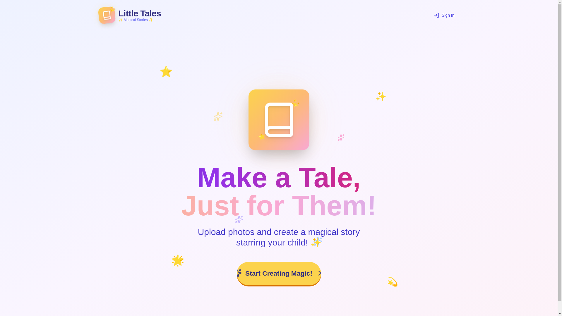 website screenshot of https://little-tales.xyz/