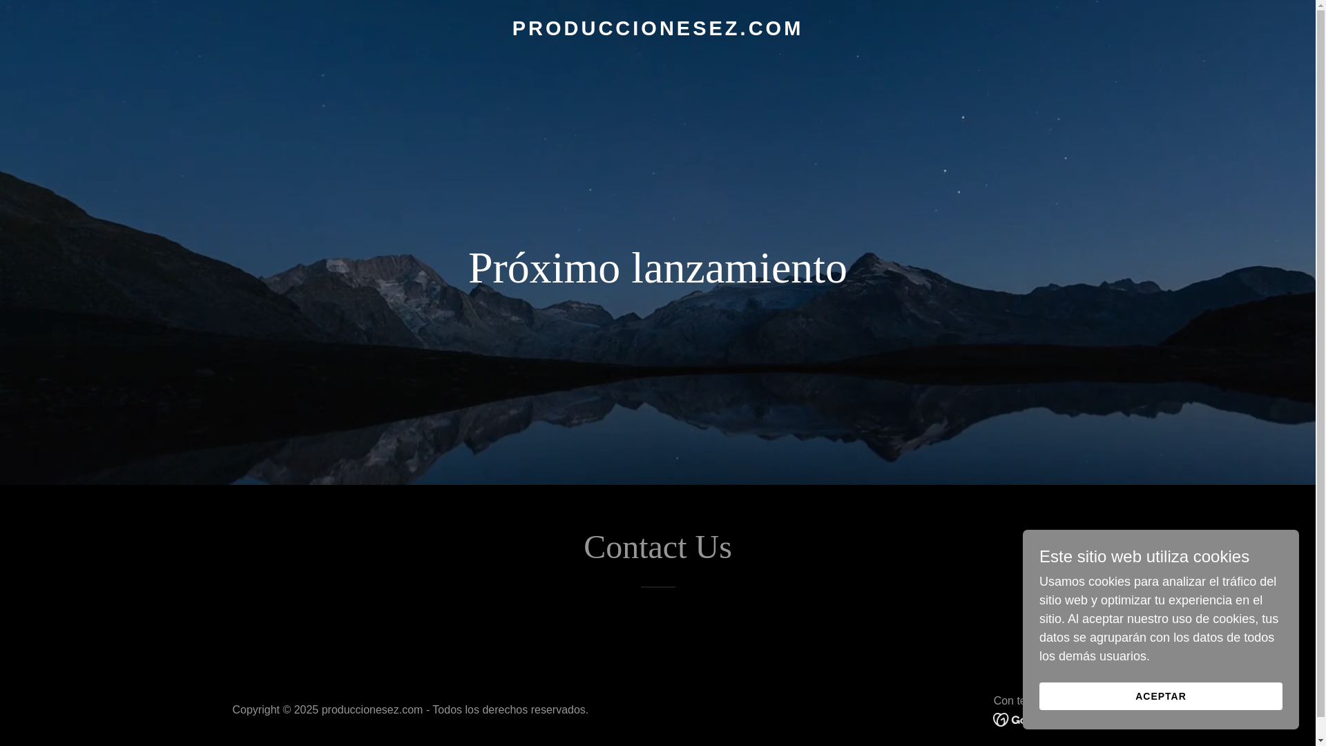 website screenshot of https://produccionesez.com/