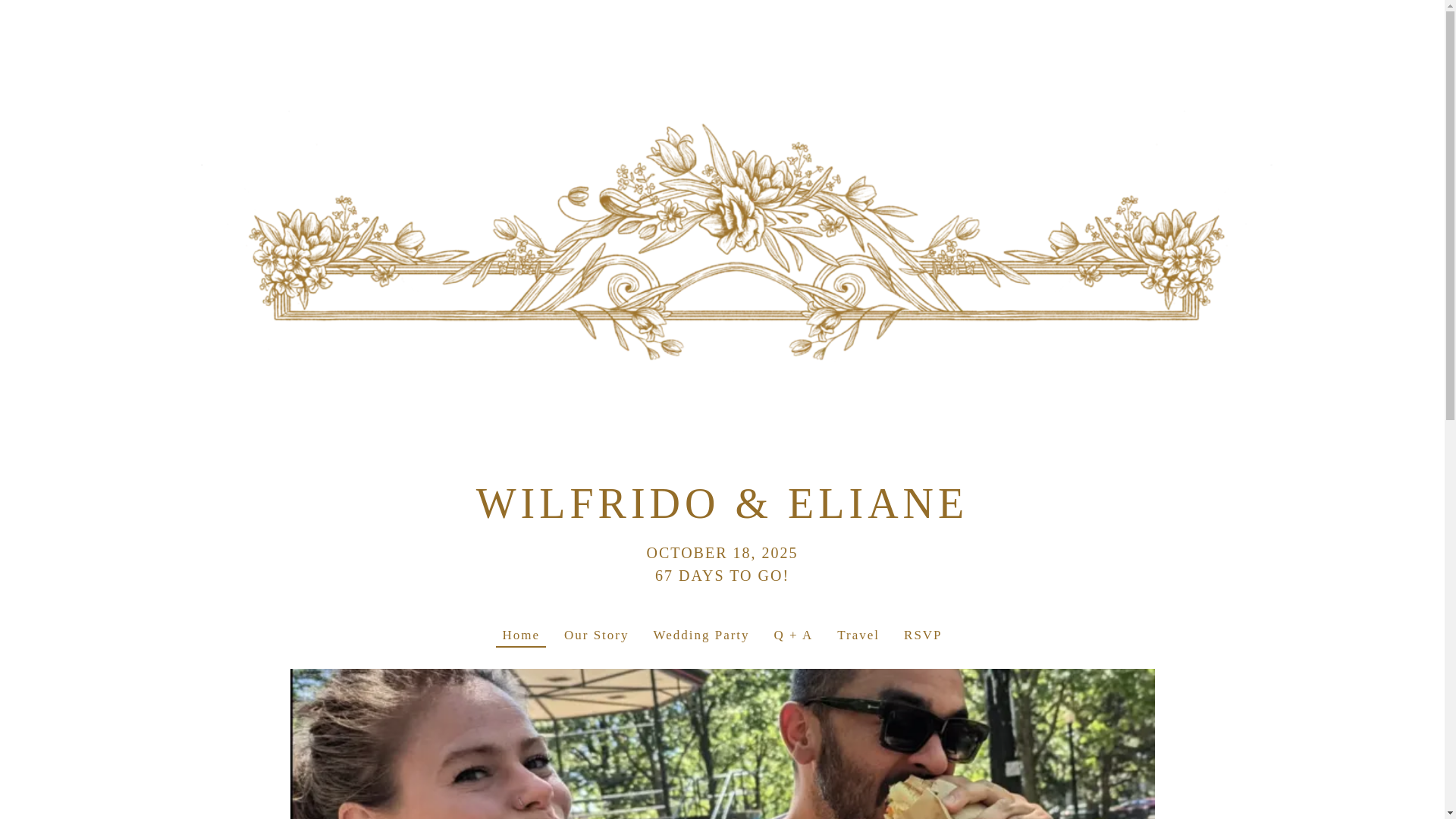 website screenshot of https://wilfridoandeliane.com/