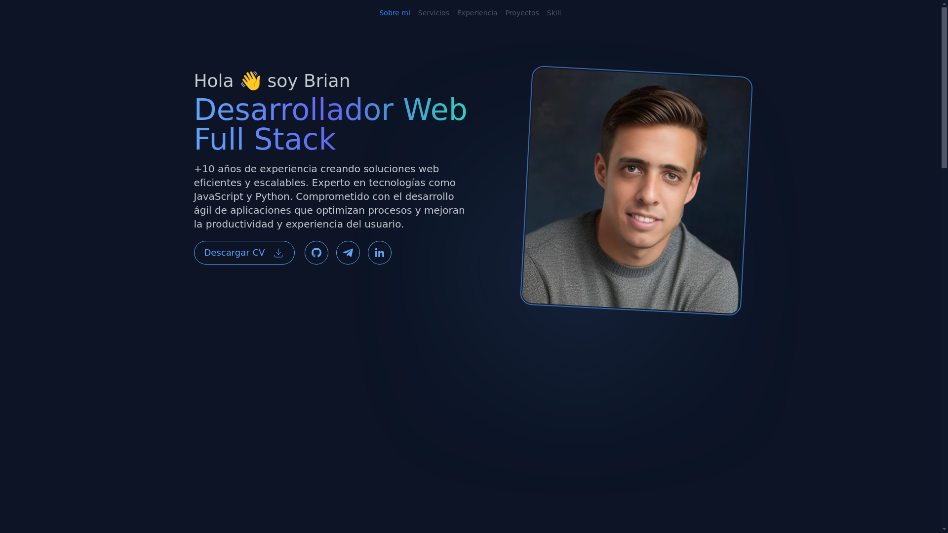 website screenshot of https://personal-website-cyt.pages.dev/