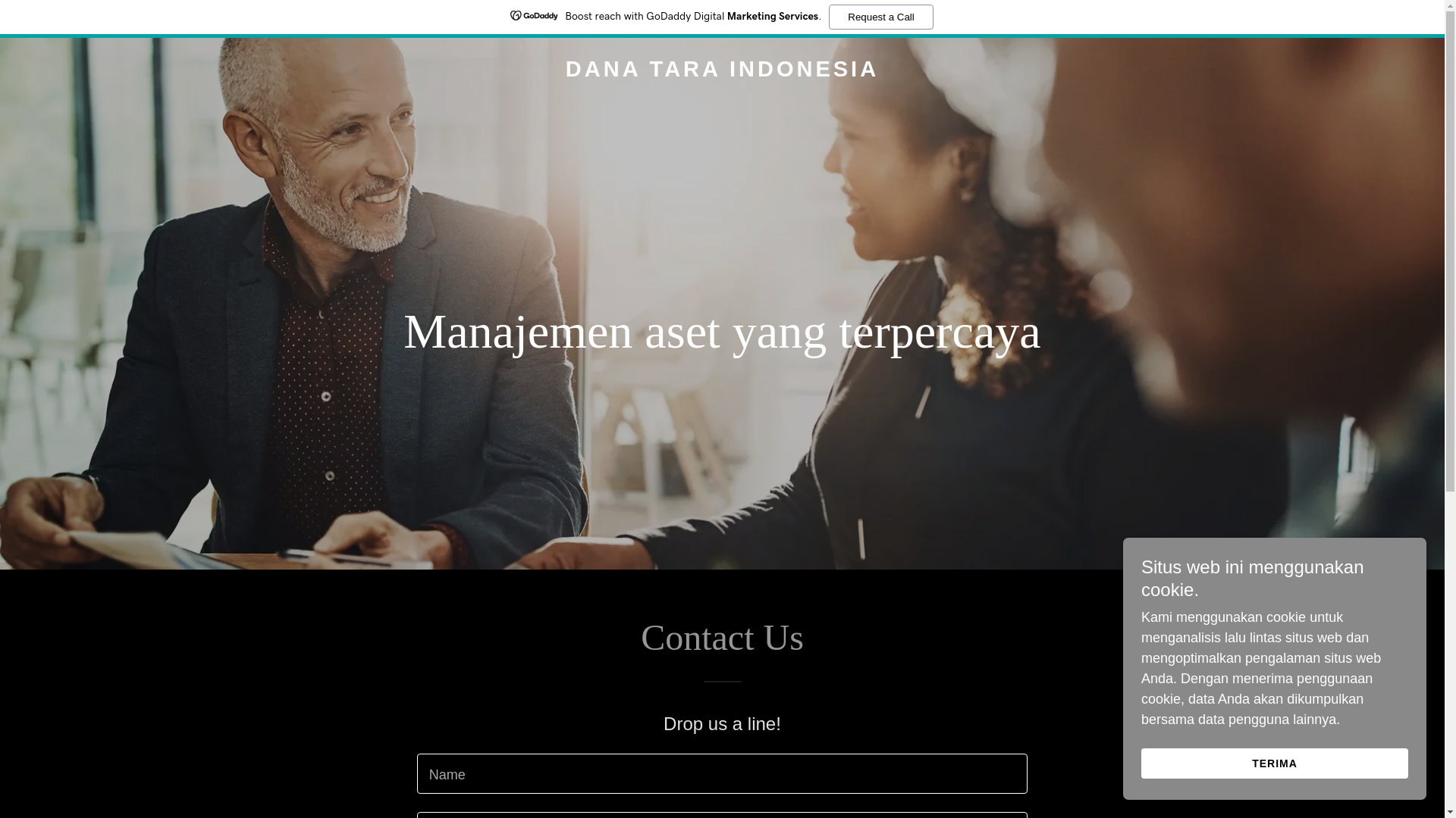 website screenshot of https://danataraindonesia.com/