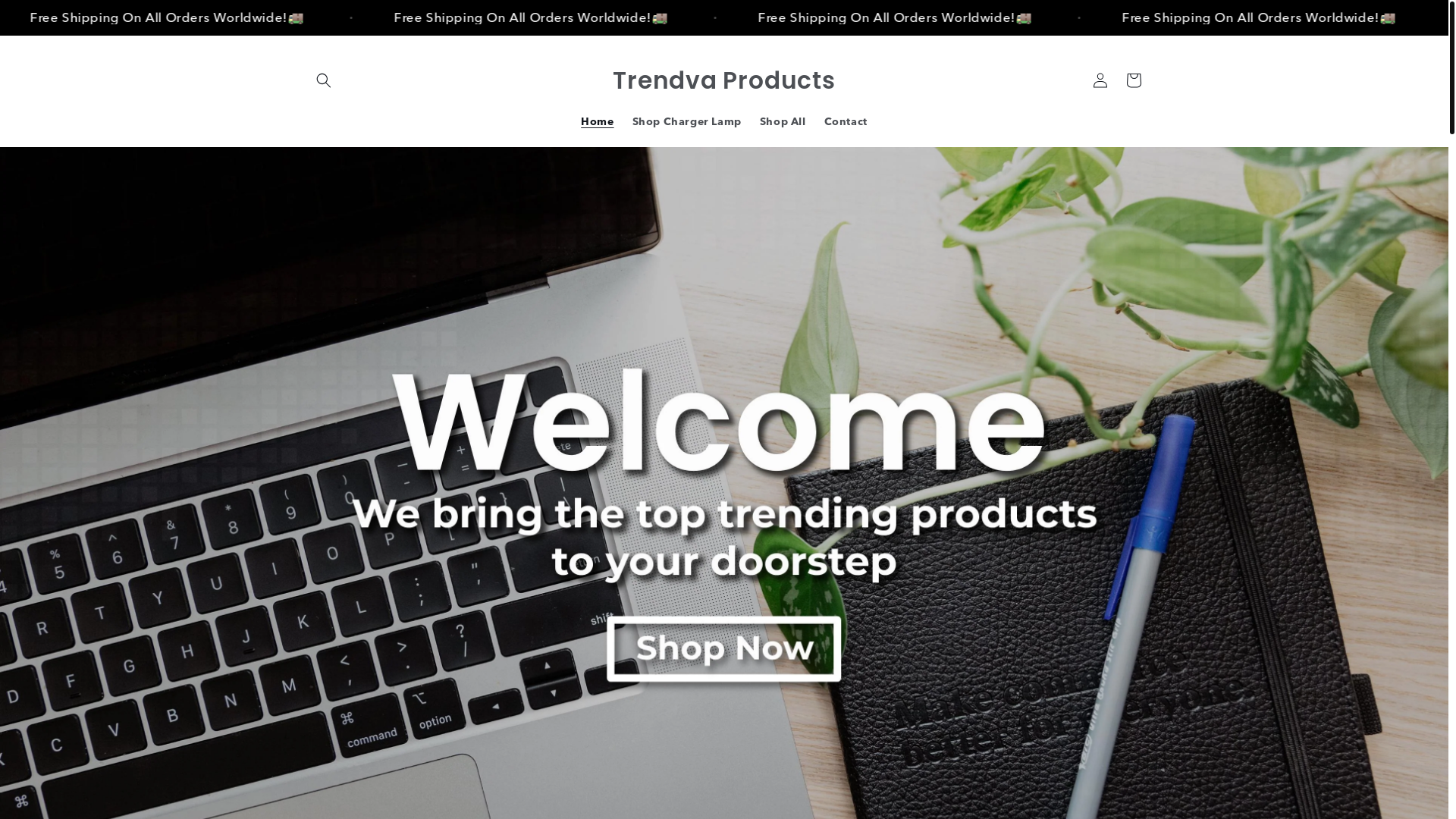 website screenshot of https://trendvaproducts.com/