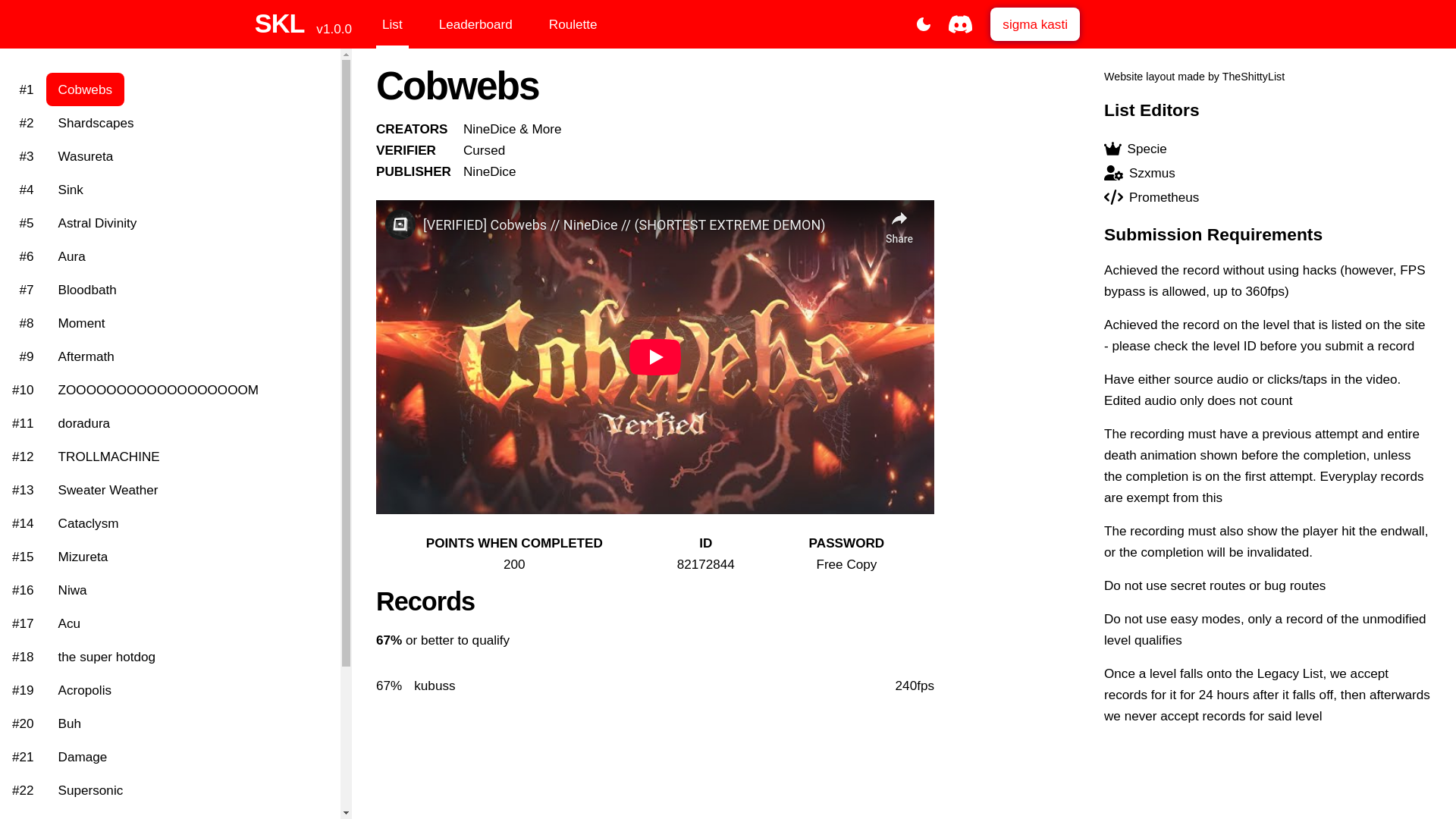 website screenshot of https://serwerkastrantowlist.pages.dev/