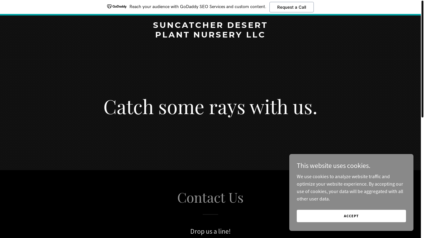 website screenshot of https://suncatchernursery.com/