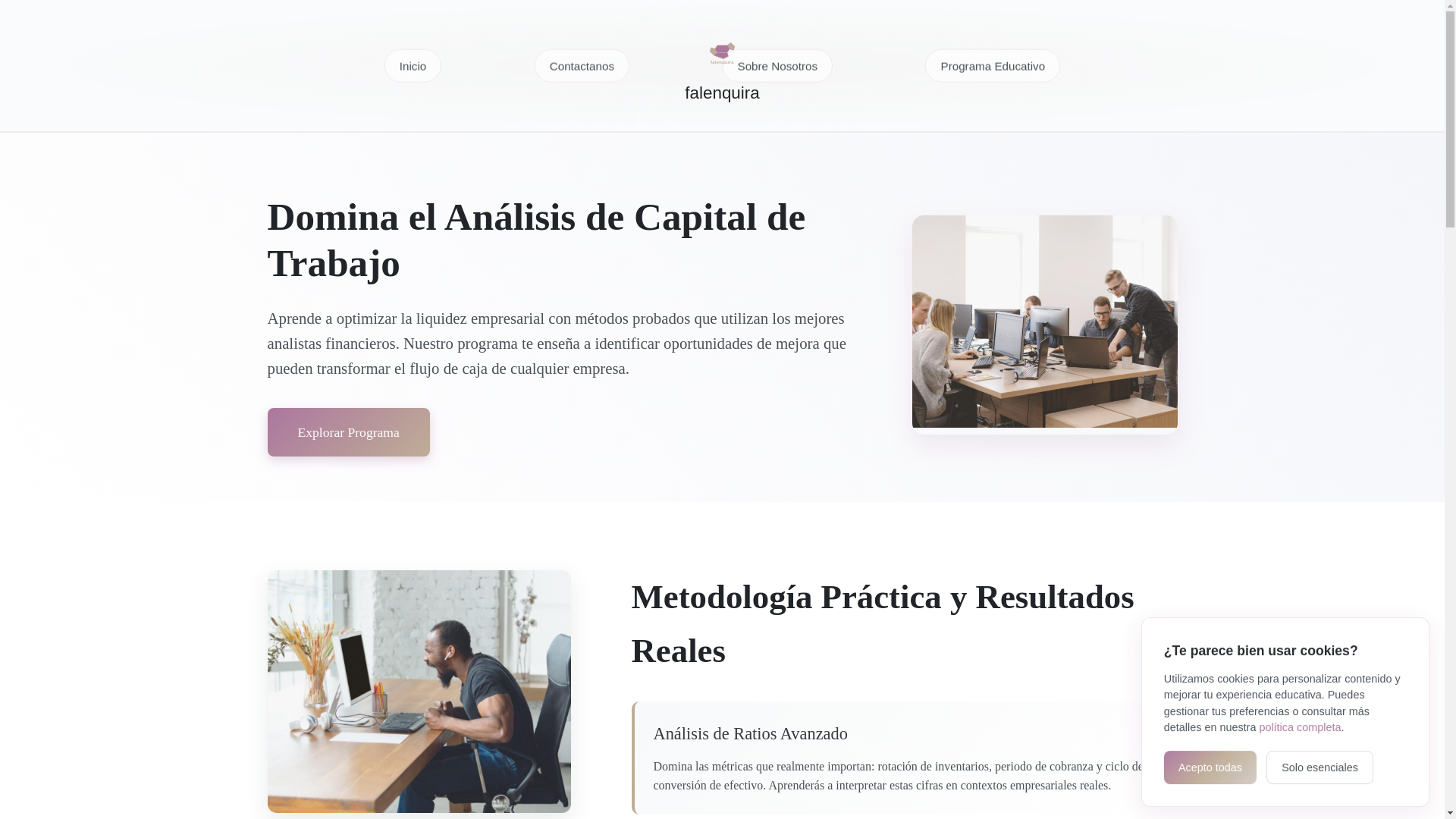website screenshot of https://falenquira.com/
