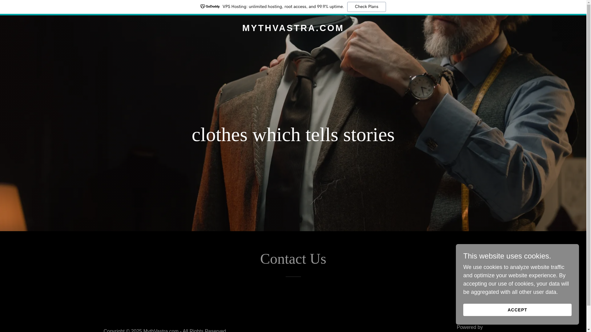 website screenshot of https://mythvastra.com/