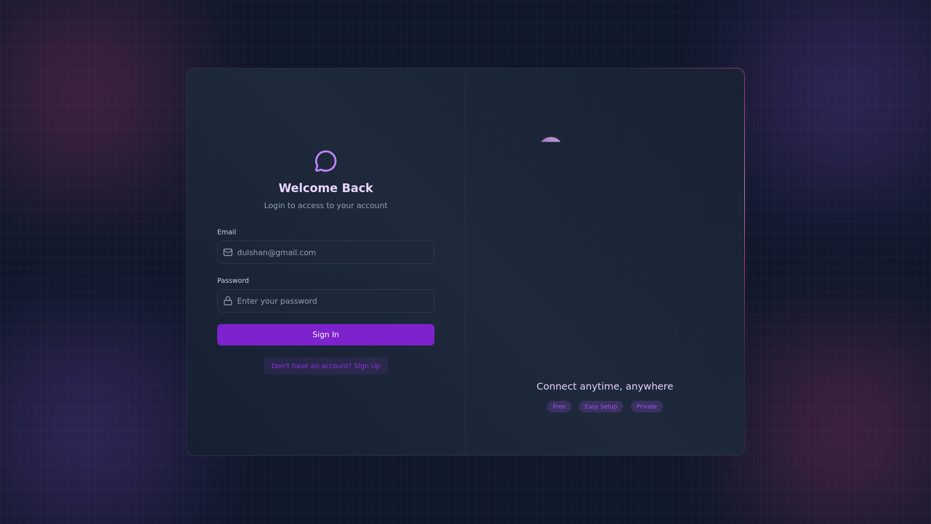website screenshot of https://chatify-6kdmv.sevalla.app