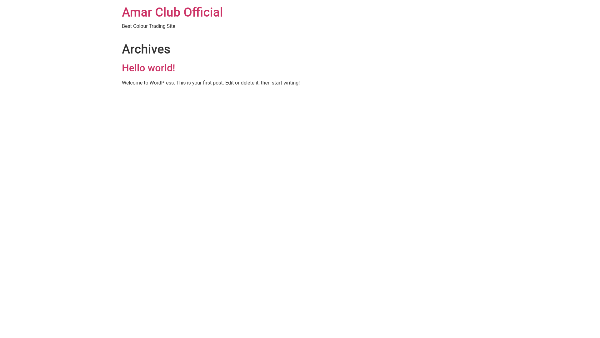 website screenshot of https://amarclubofficial.com/