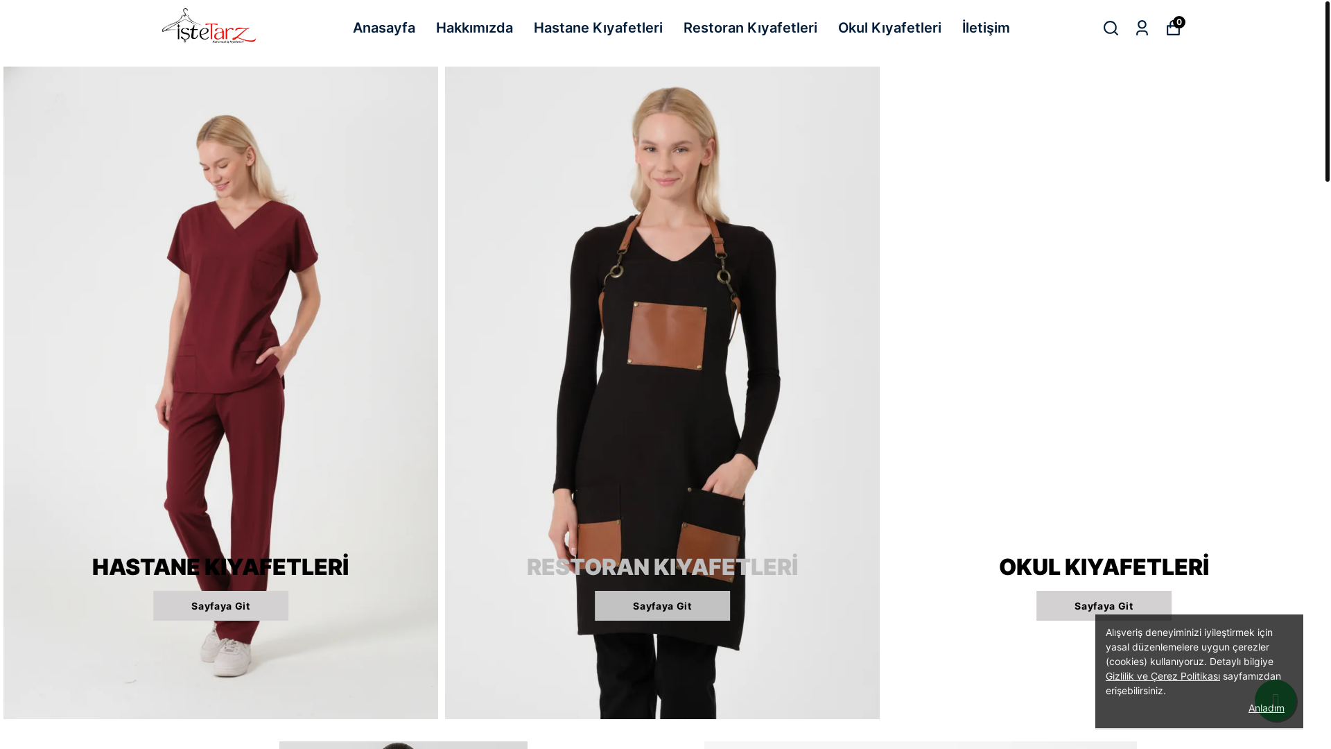 website screenshot of https://istetarz.com.tr/