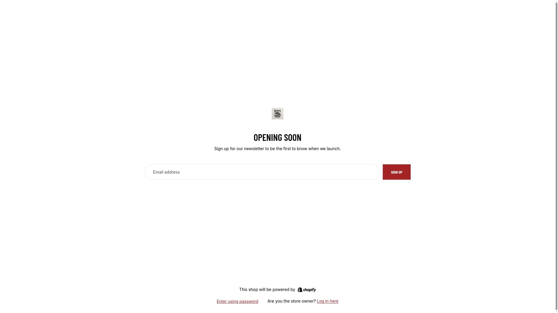 website screenshot of https://scotts-forged-finds.com/