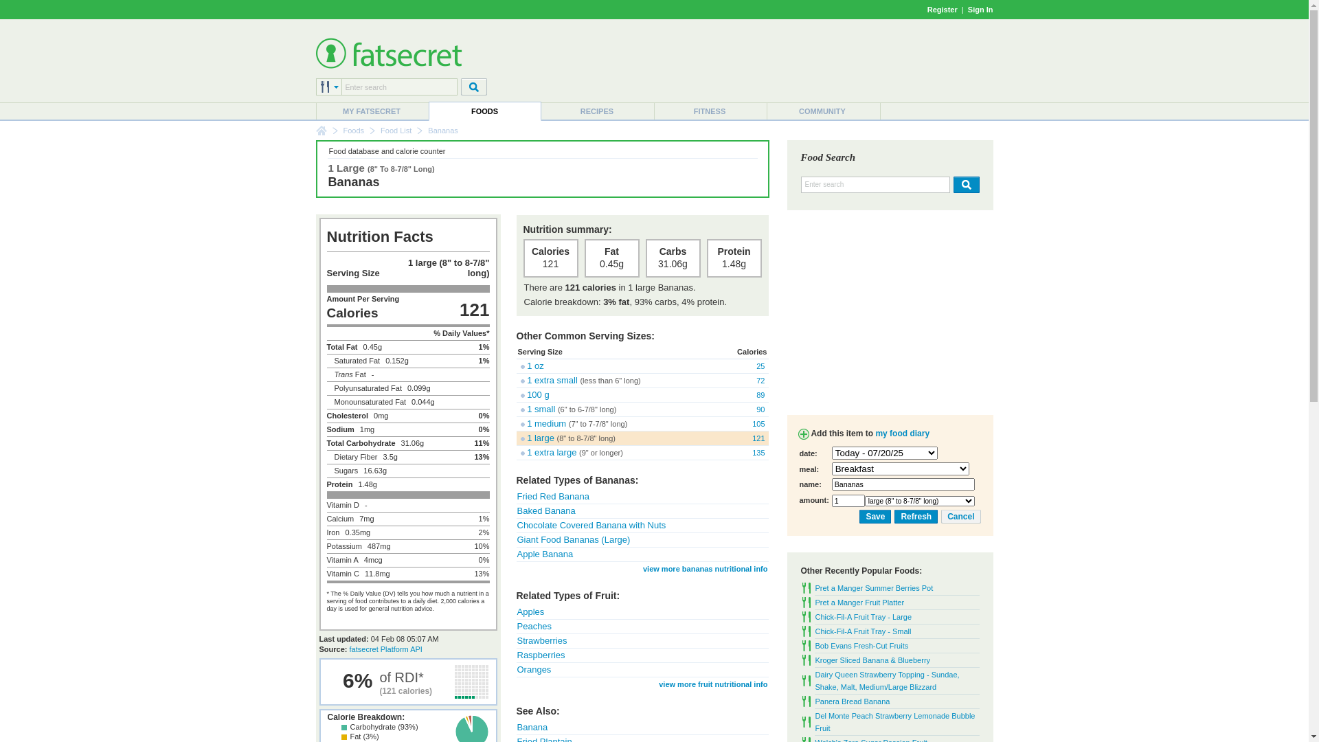 website screenshot of https://www.fatsecret.com/calories-nutrition/usda/bananas?portionid=32979