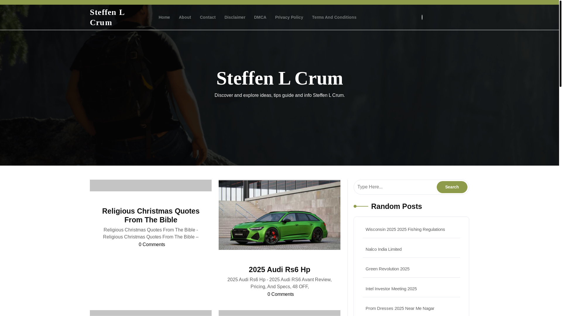 website screenshot of https://steffenlcrum.pages.dev/