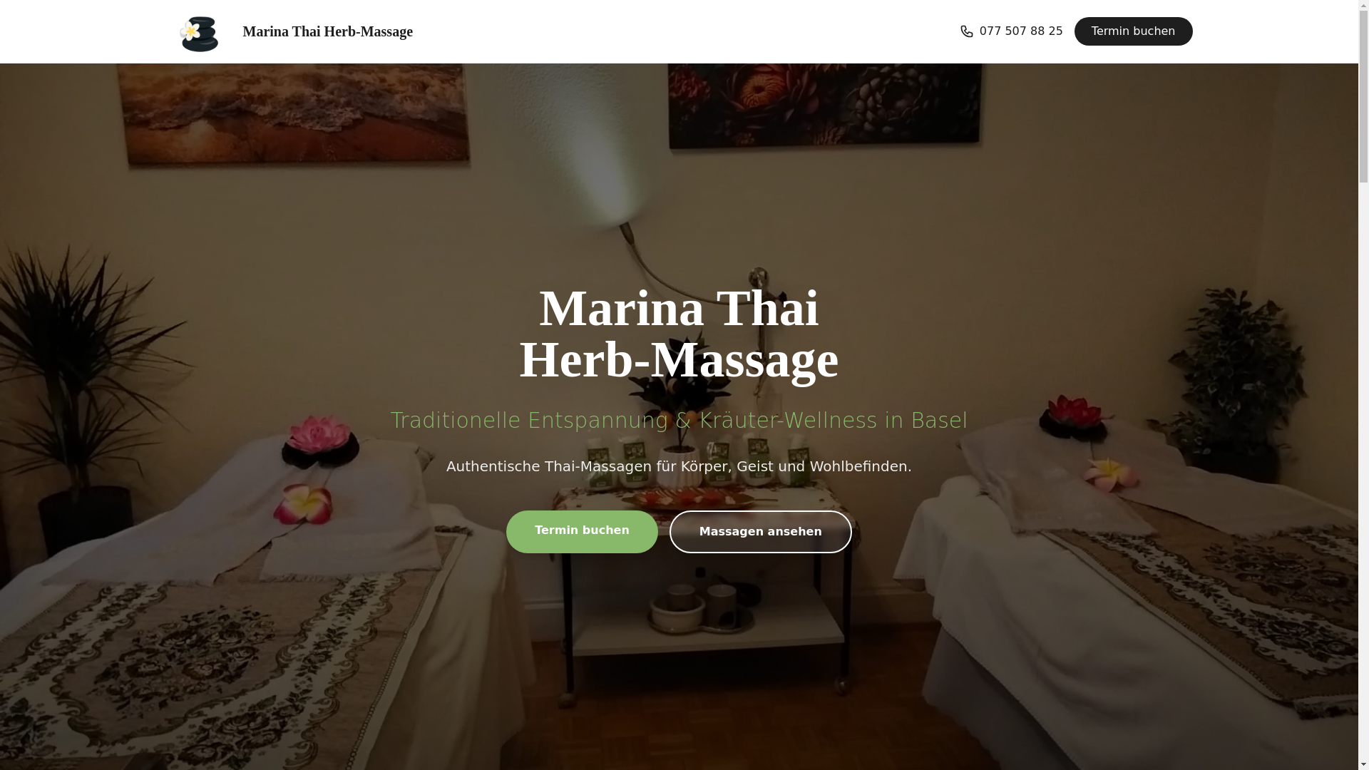 website screenshot of https://marina-massage.ch/