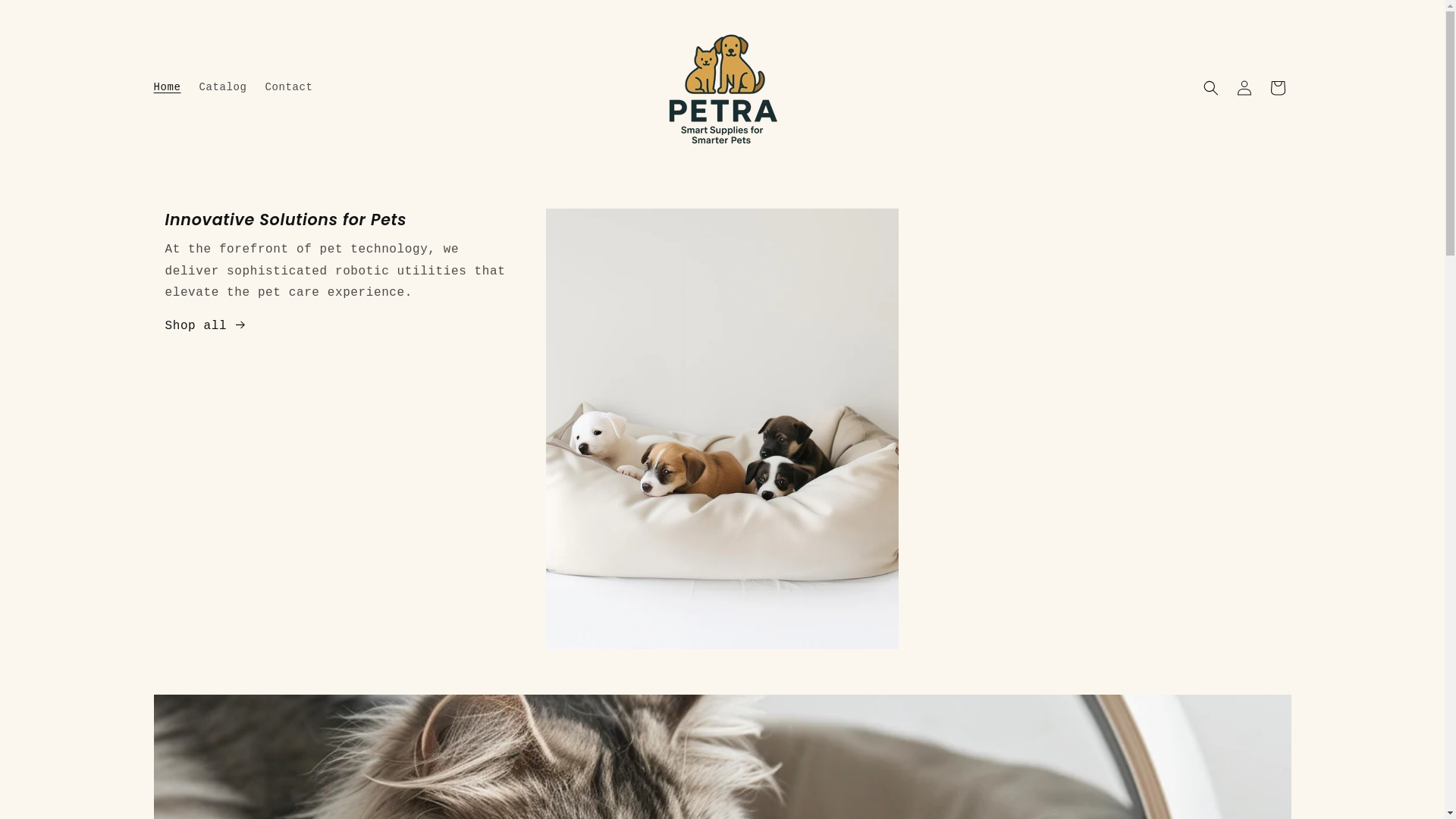 website screenshot of https://petrapetcare.com/