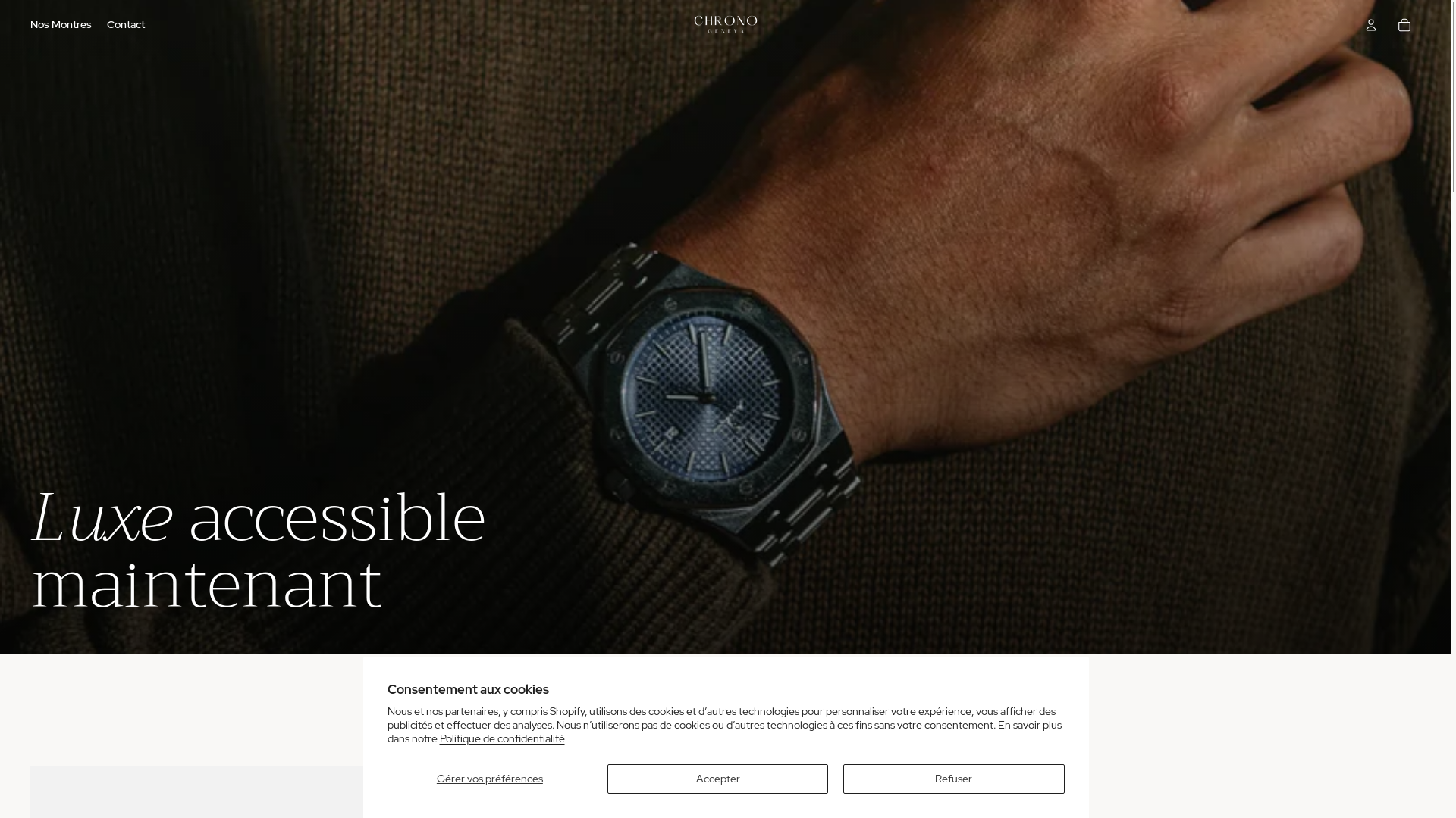 website screenshot of https://chronogeneva.fr/