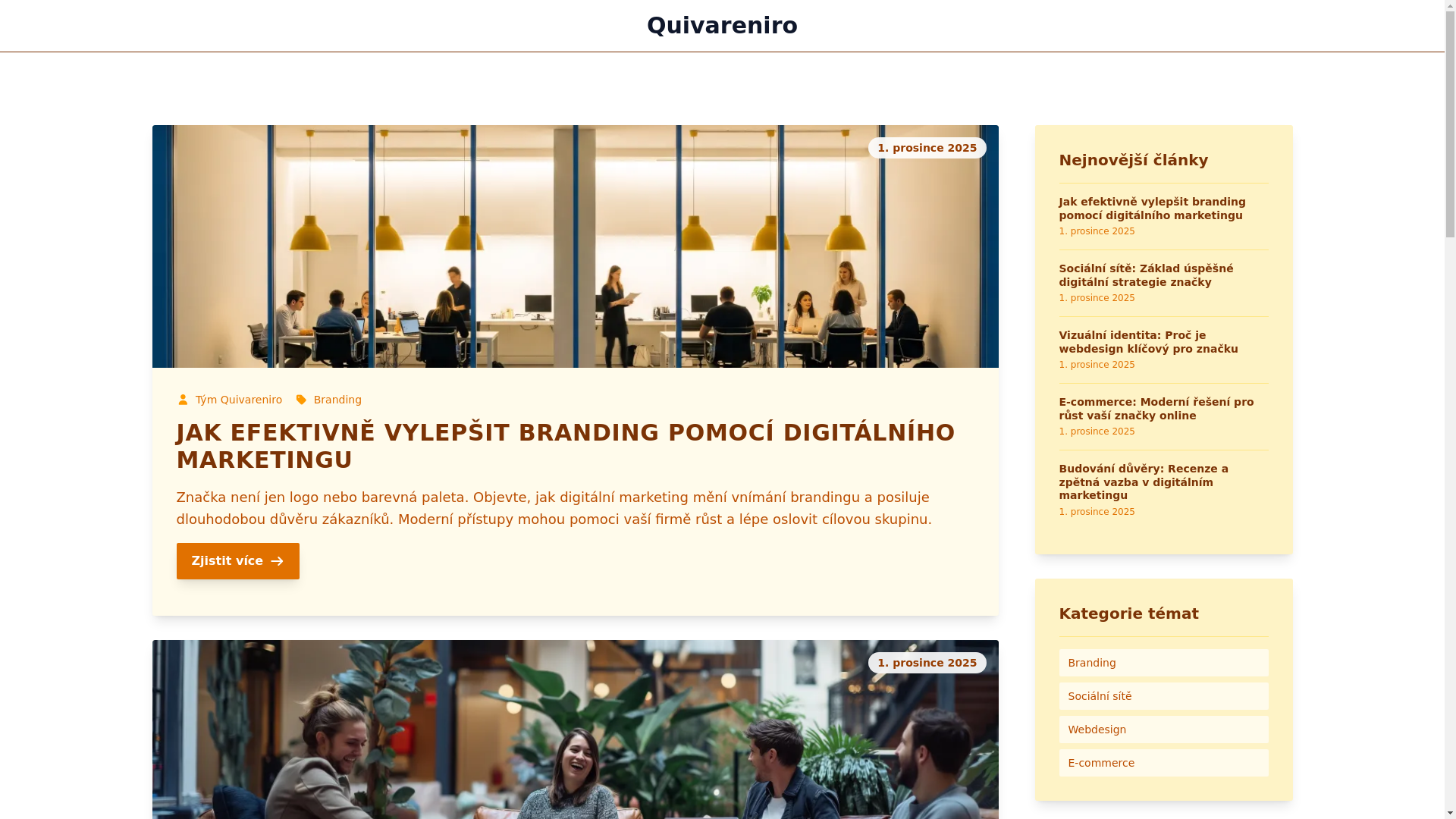 website screenshot of https://quivareniro.world/