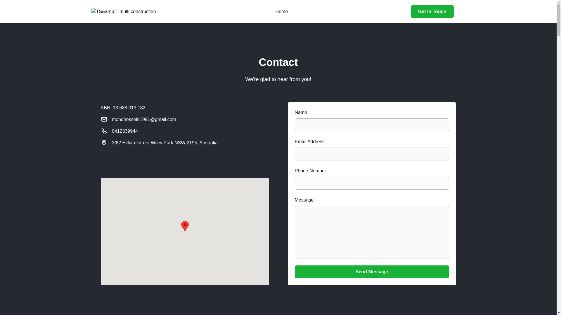 website screenshot of https://tstmulticonstruction.com.au/