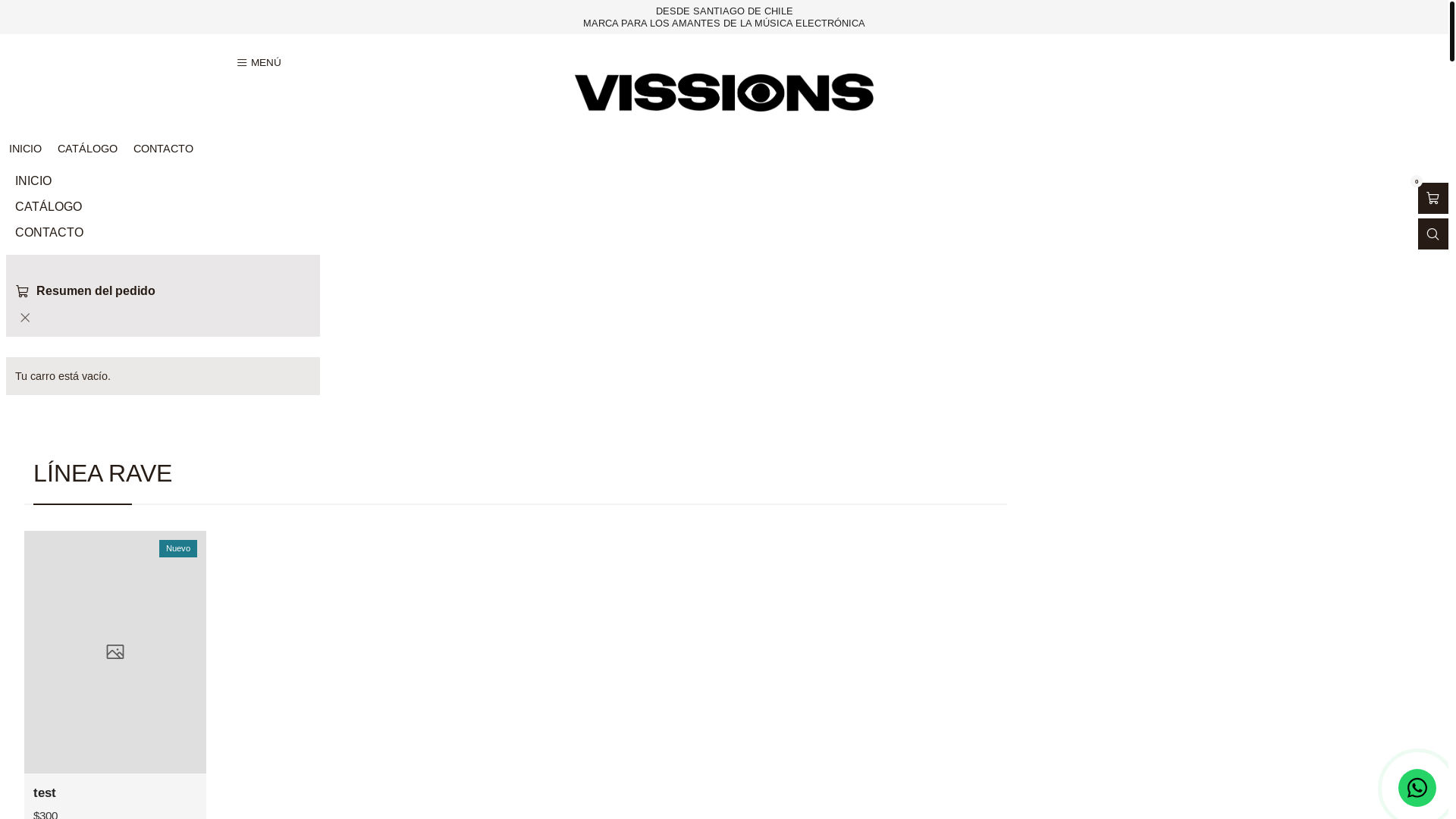 website screenshot of https://vissions.cl/