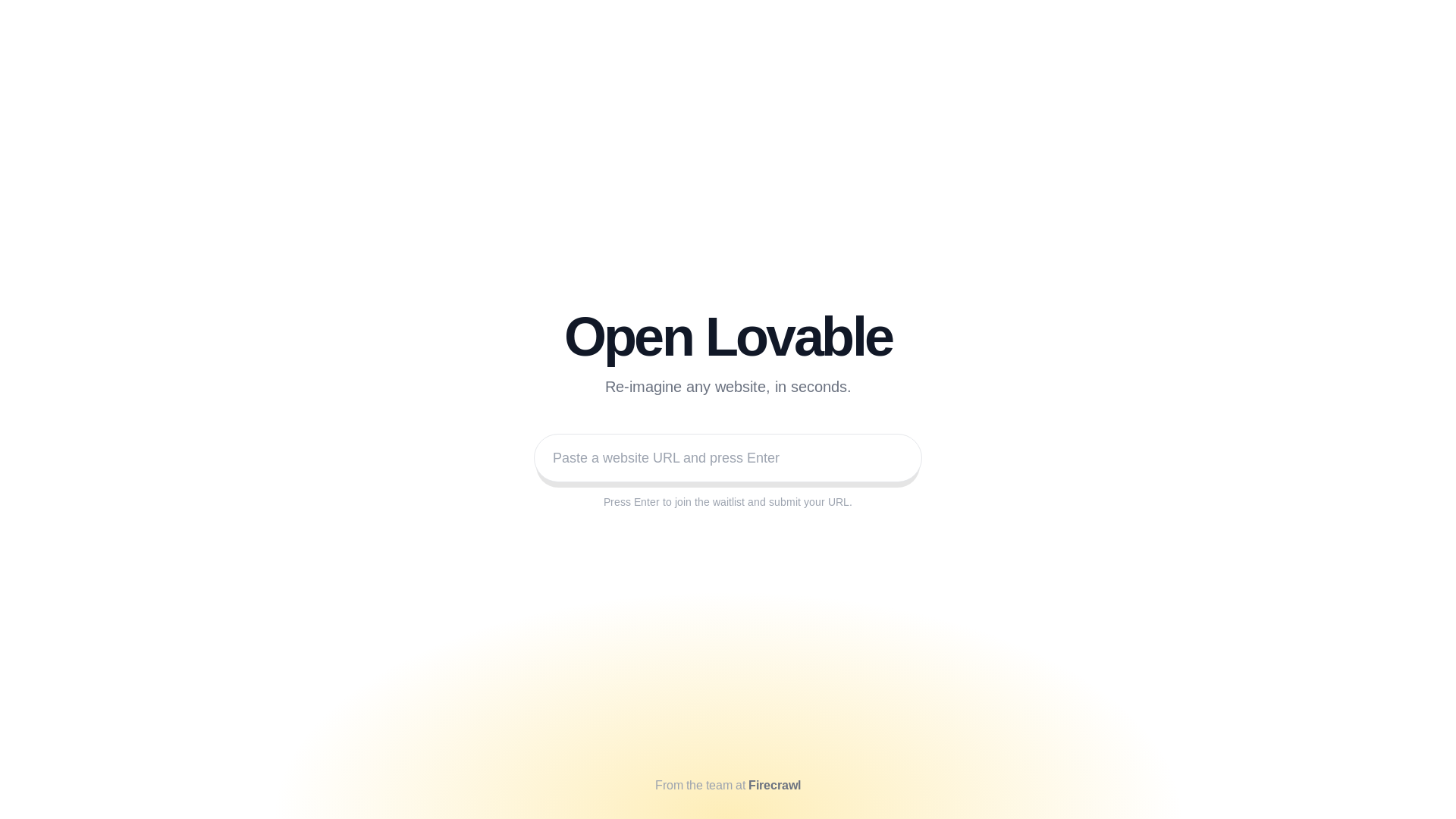 website screenshot of https://open-lovable.pages.dev/