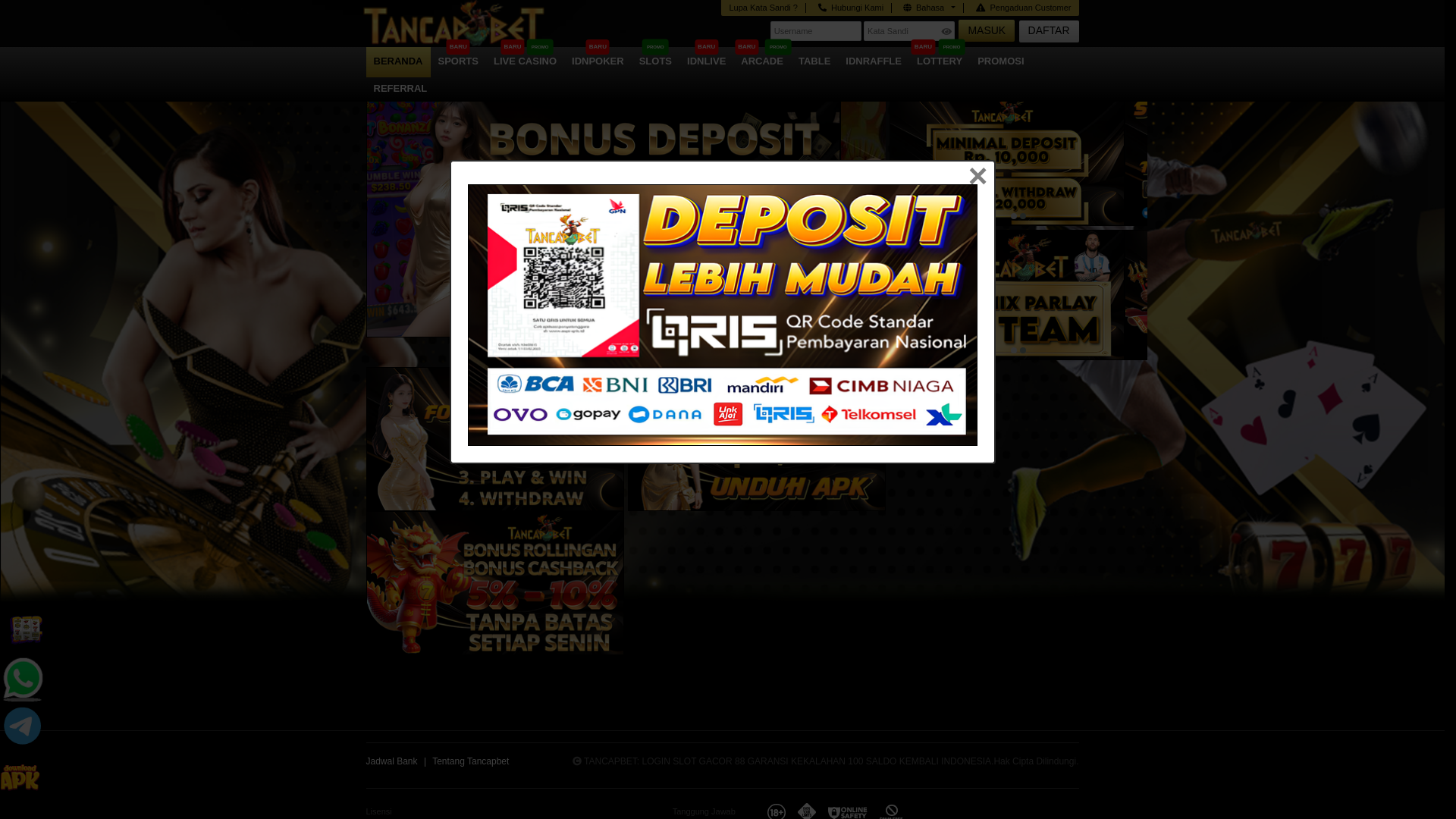 website screenshot of https://tancapbet.asia/