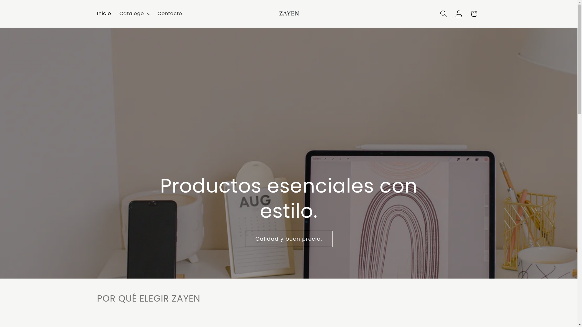 website screenshot of https://zayen.us/
