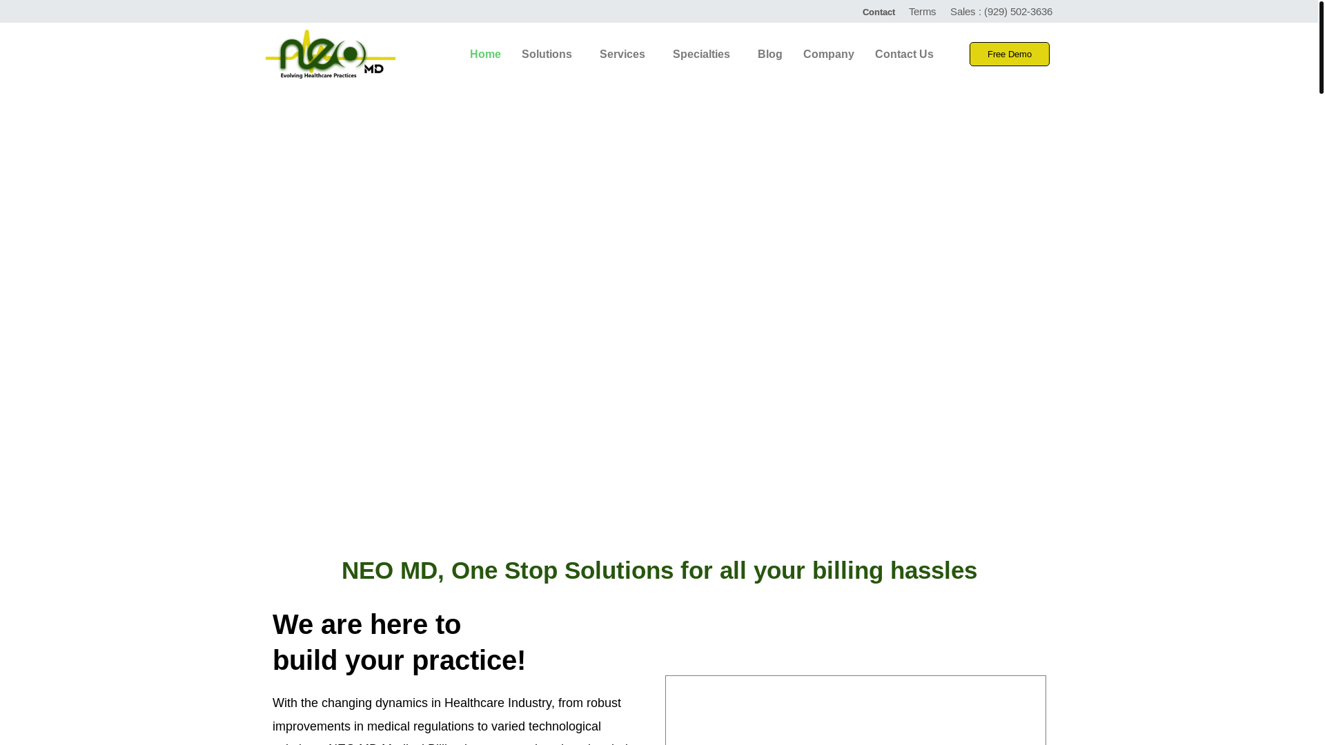 website screenshot of https://neomdinc.com/