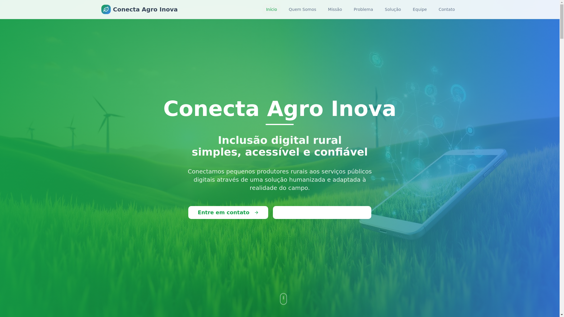 website screenshot of https://conectaagroinova.com.br/