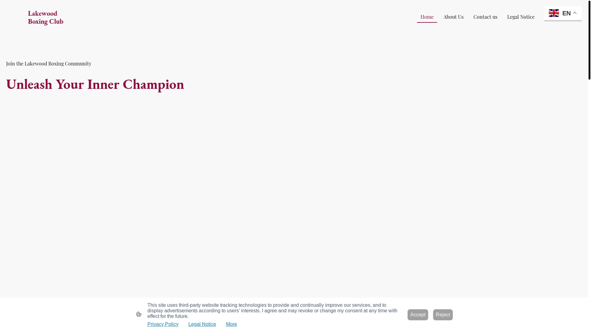 website screenshot of https://lakewoodboxingclub.com/