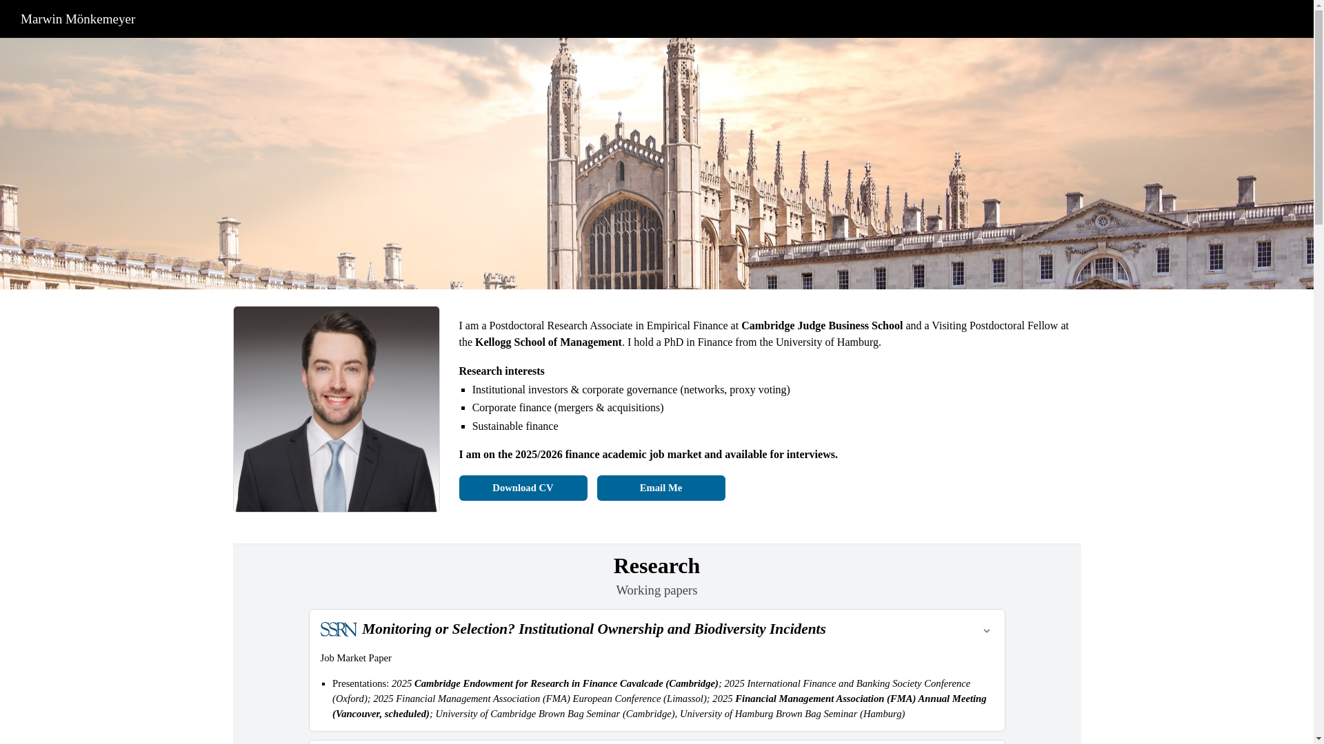 website screenshot of https://monkemeyer.pages.dev/