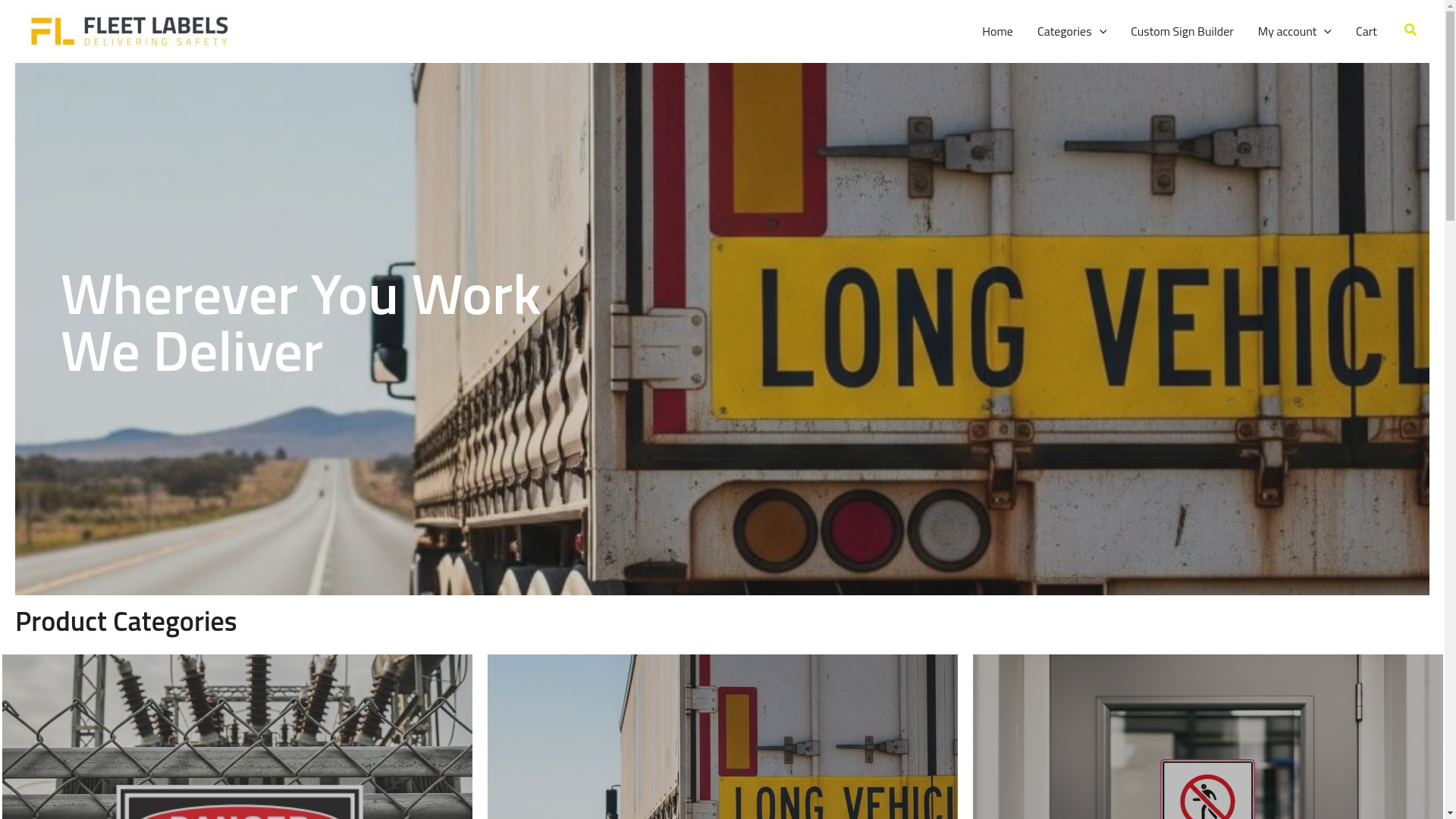 website screenshot of https://fleetlables.au/