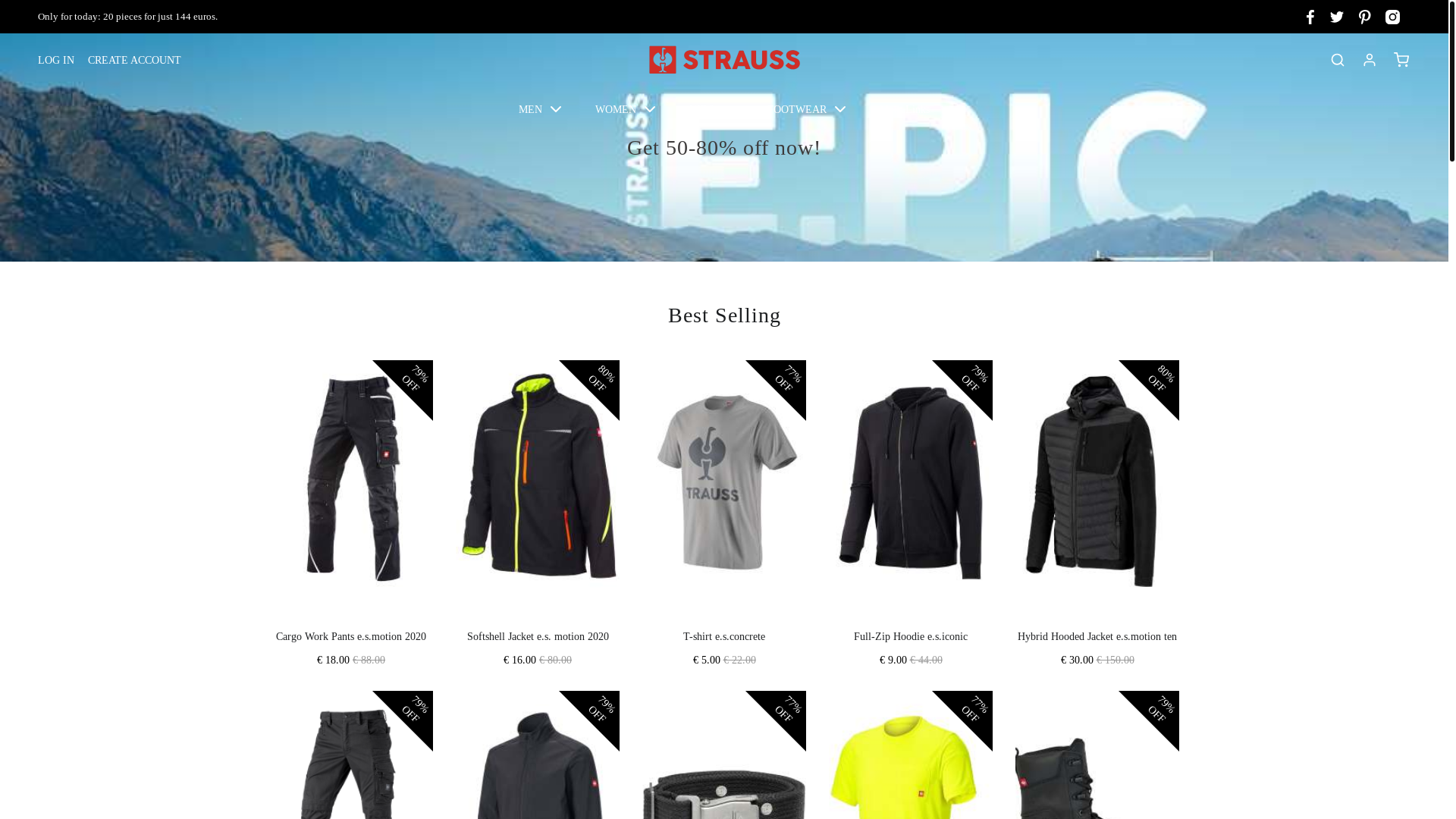 website screenshot of https://eur-strauss-store.top/