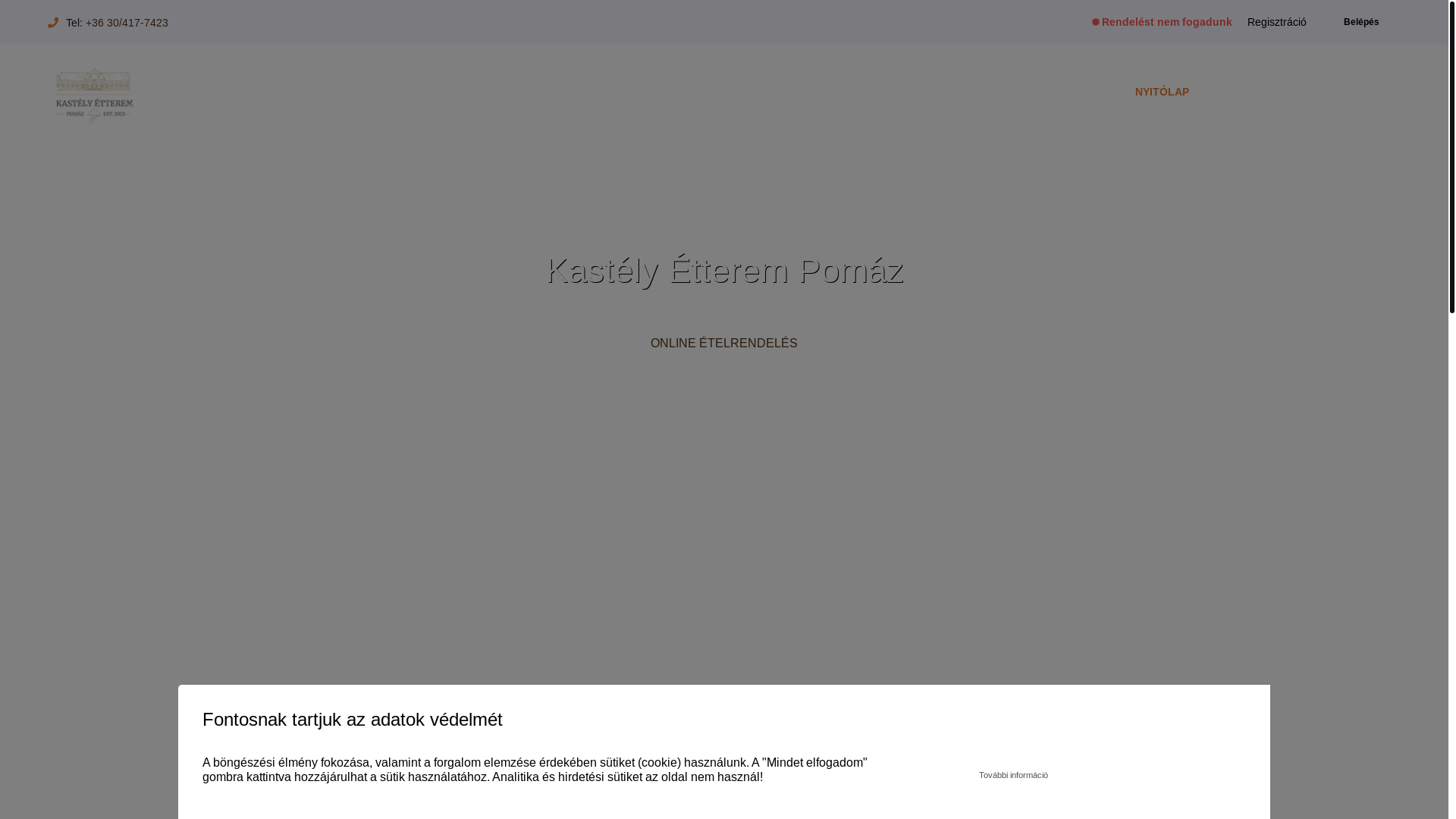 website screenshot of https://kastelypomaz.hu/
