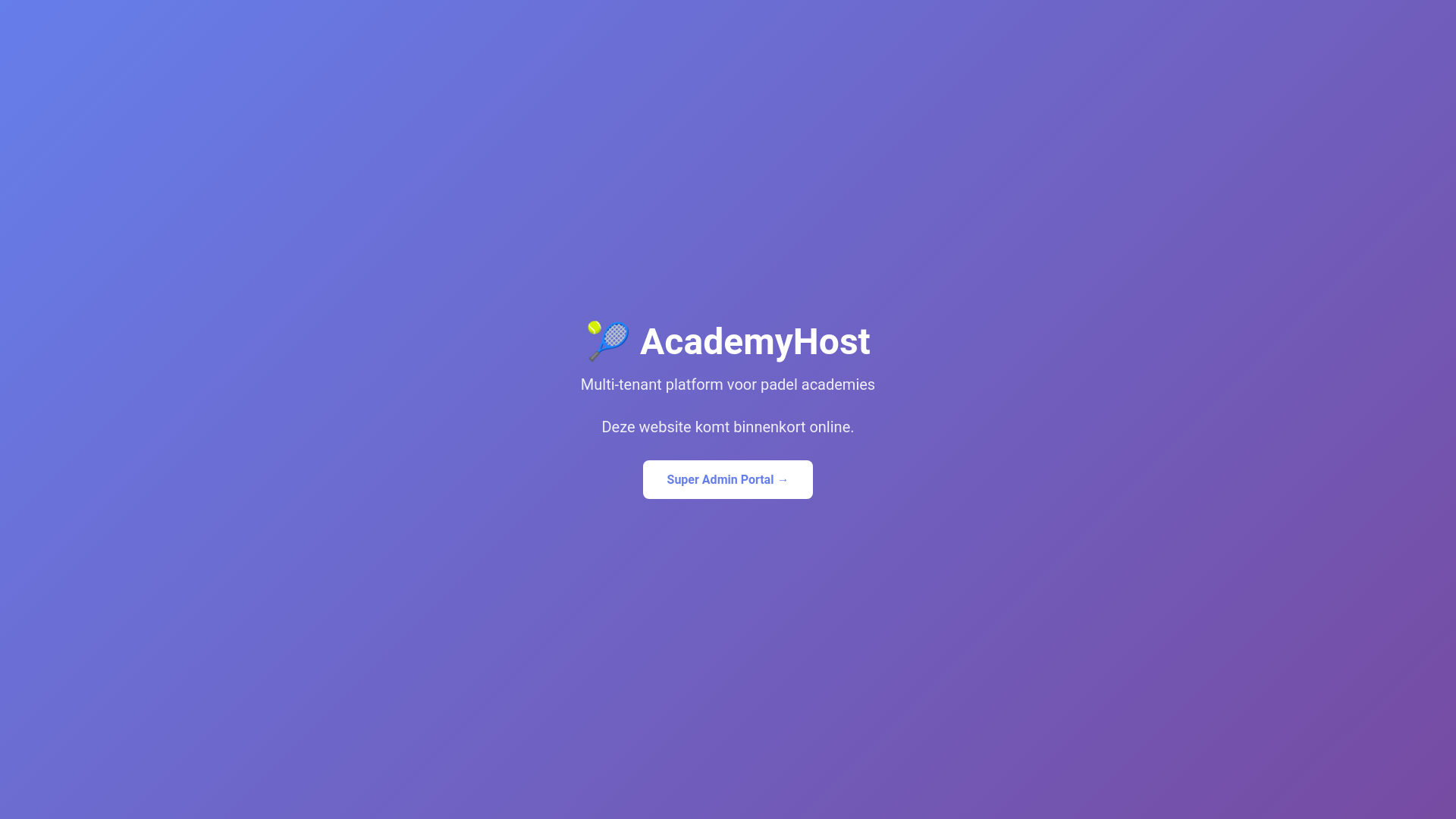 website screenshot of https://academyhost.nl/