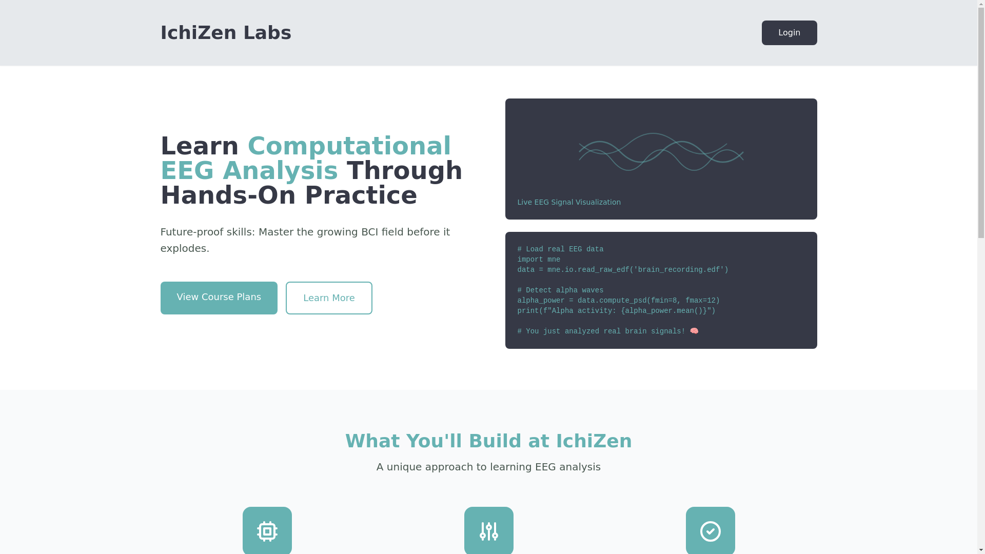 website screenshot of https://ichizenlabs.com/