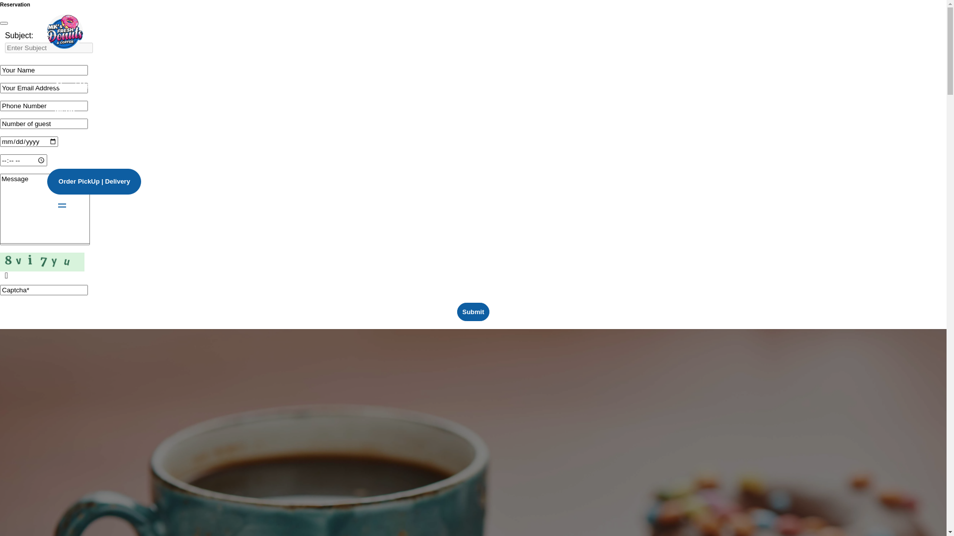website screenshot of https://mkfreshdonutsandcoffee.com/