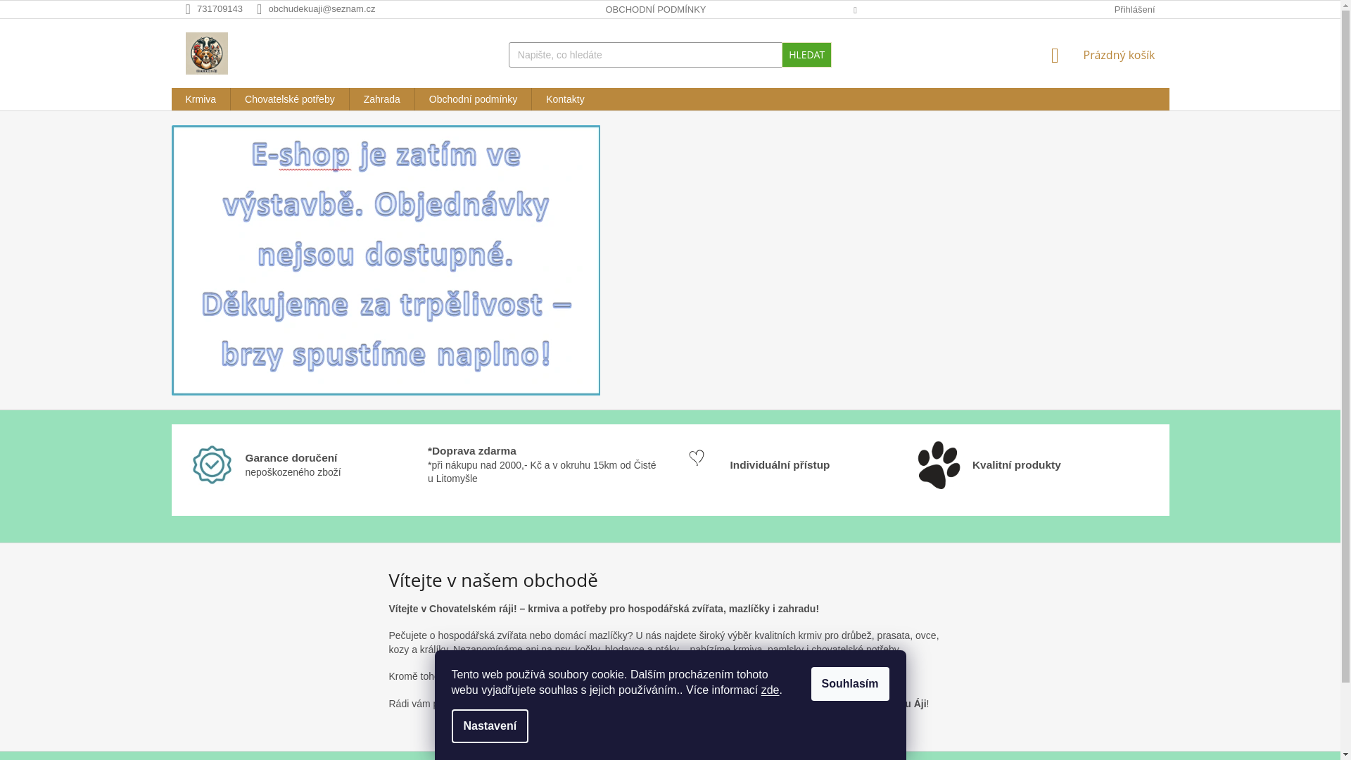 website screenshot of https://krmivauaji.cz/