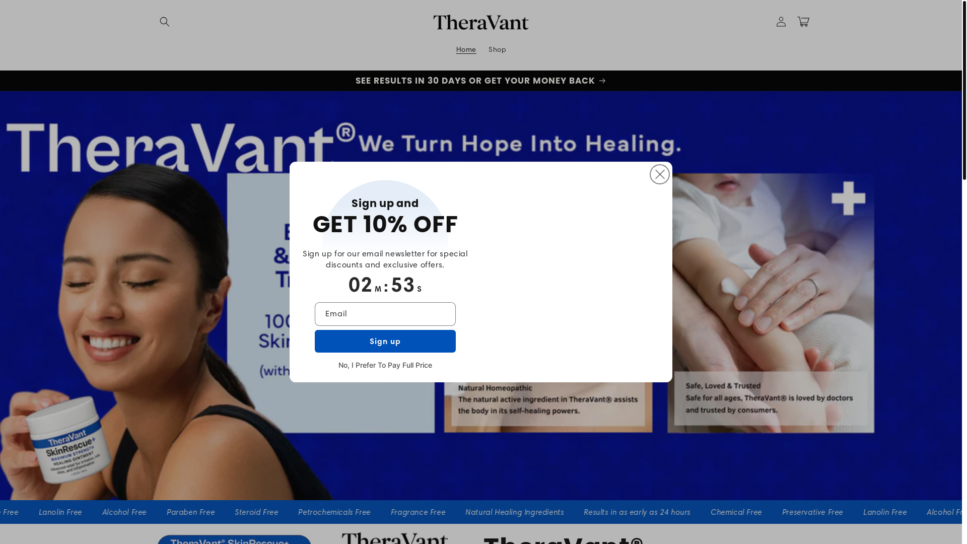 website screenshot of https://trytheravant.com/