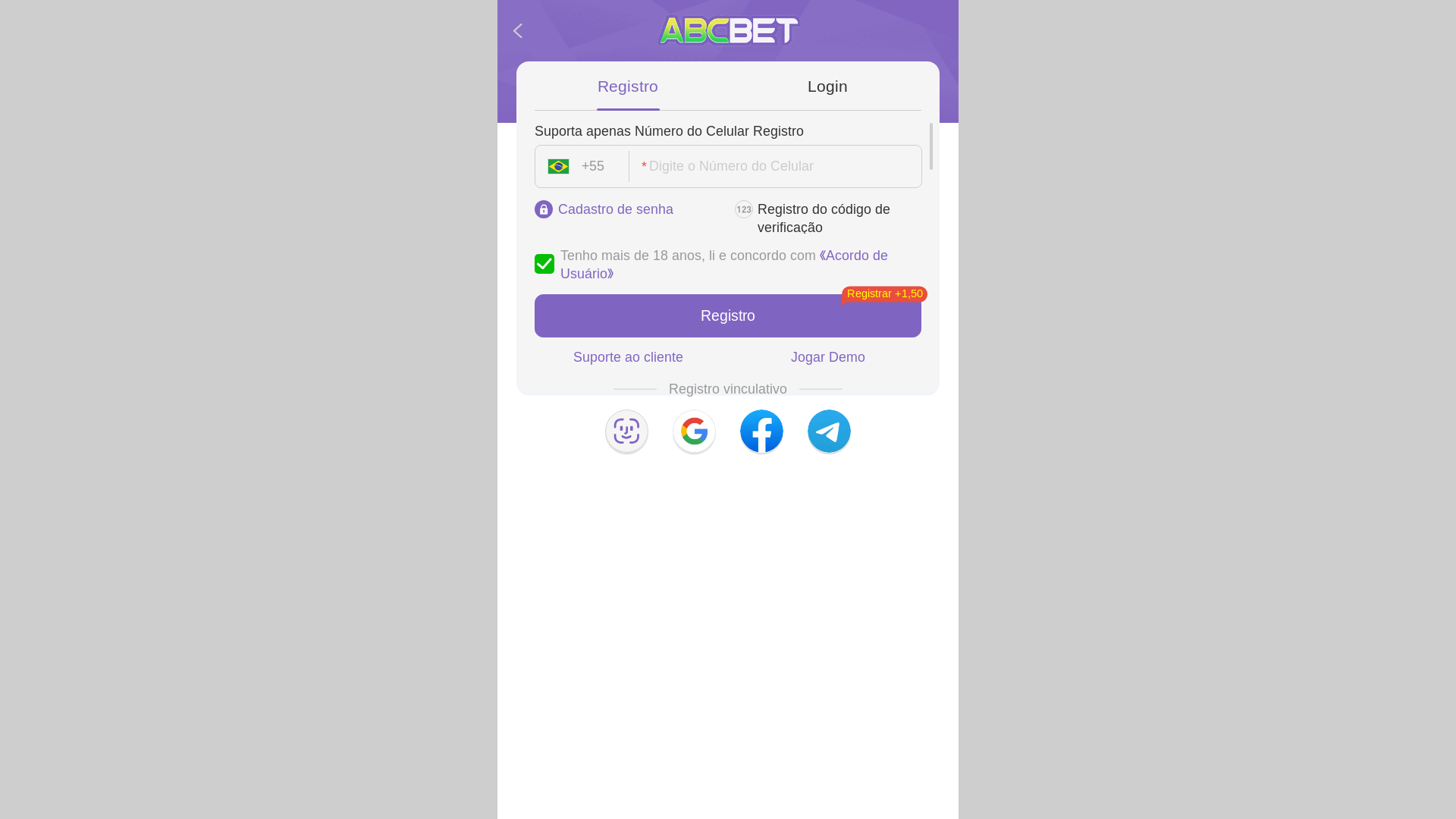 website screenshot of https://abcbet95.com/
