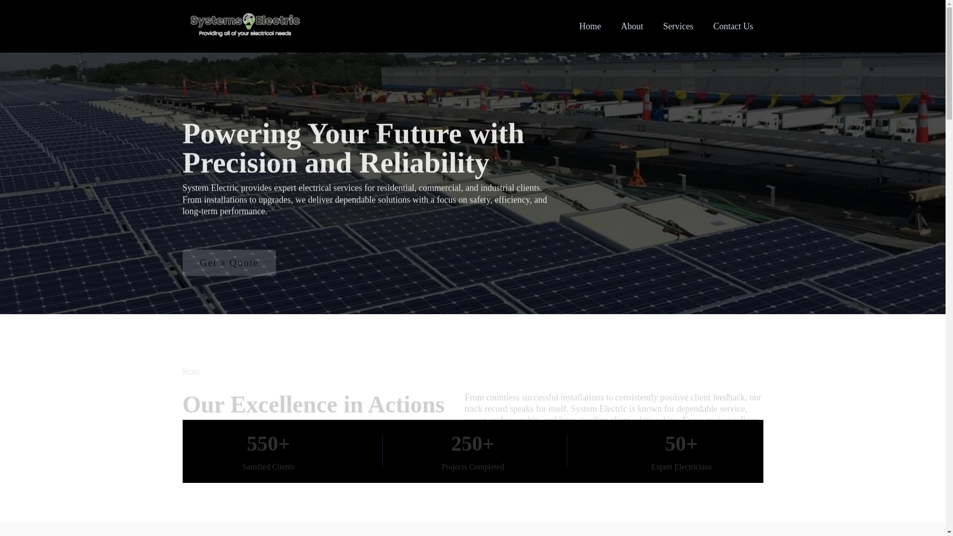 website screenshot of https://infosystem-electric.com/