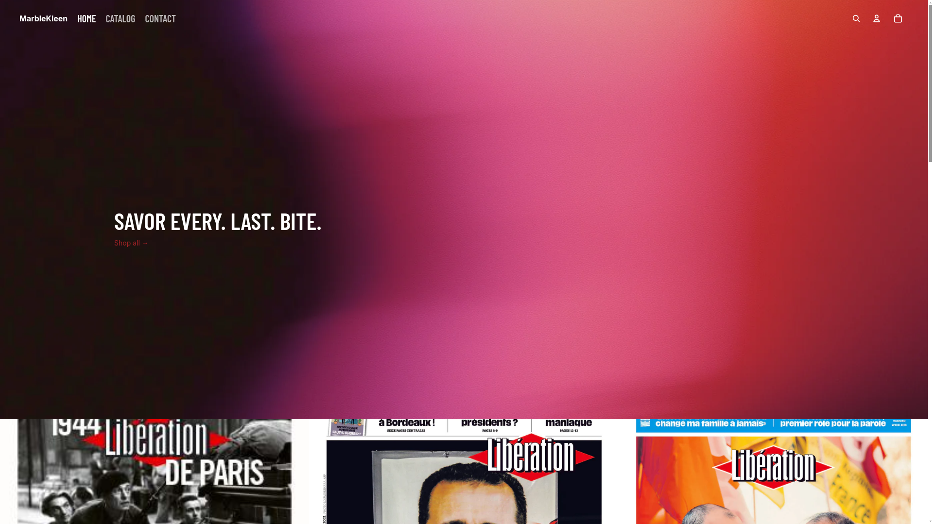 website screenshot of https://marblekleenshop.com/