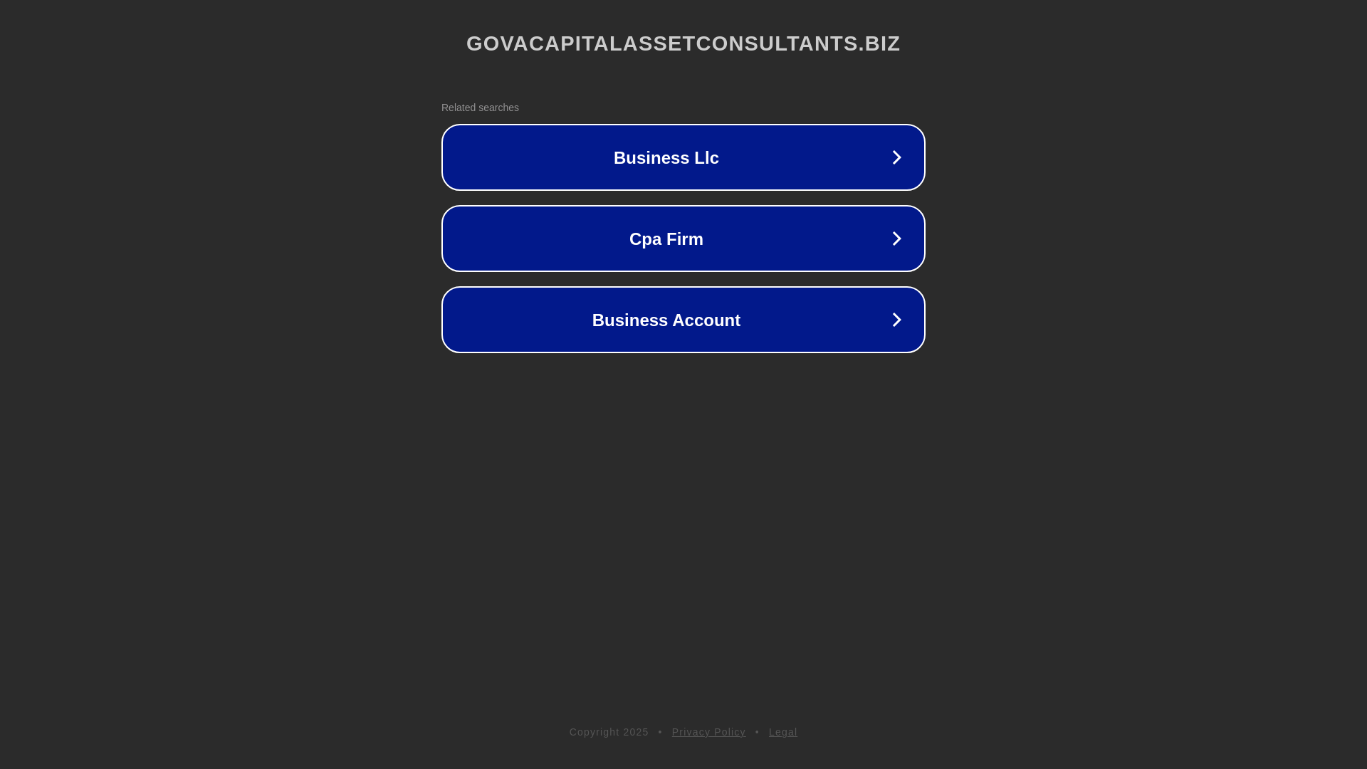 website screenshot of https://govacapitalassetconsultants.biz/