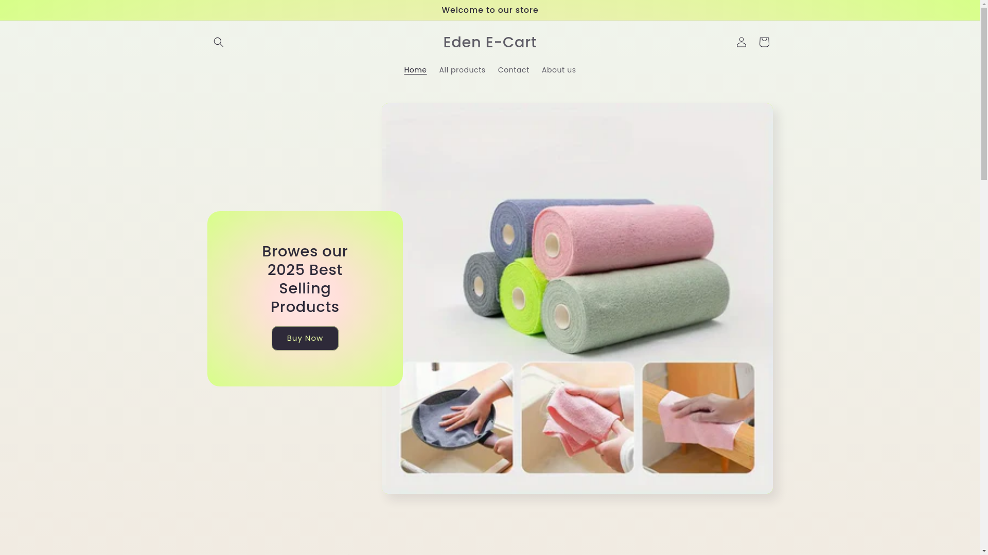 website screenshot of https://edenecart.com/