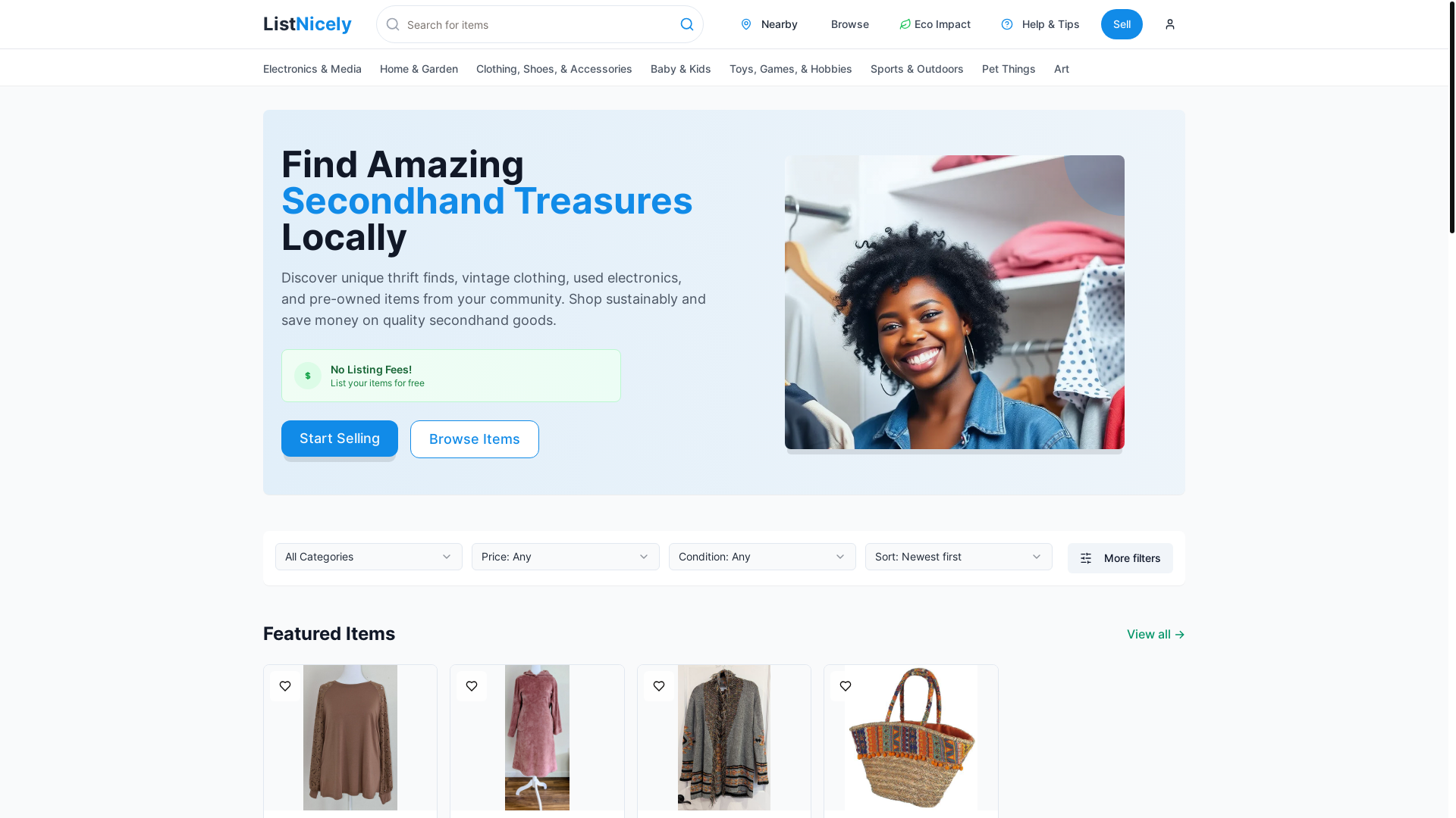 website screenshot of https://listnicely.directory/
