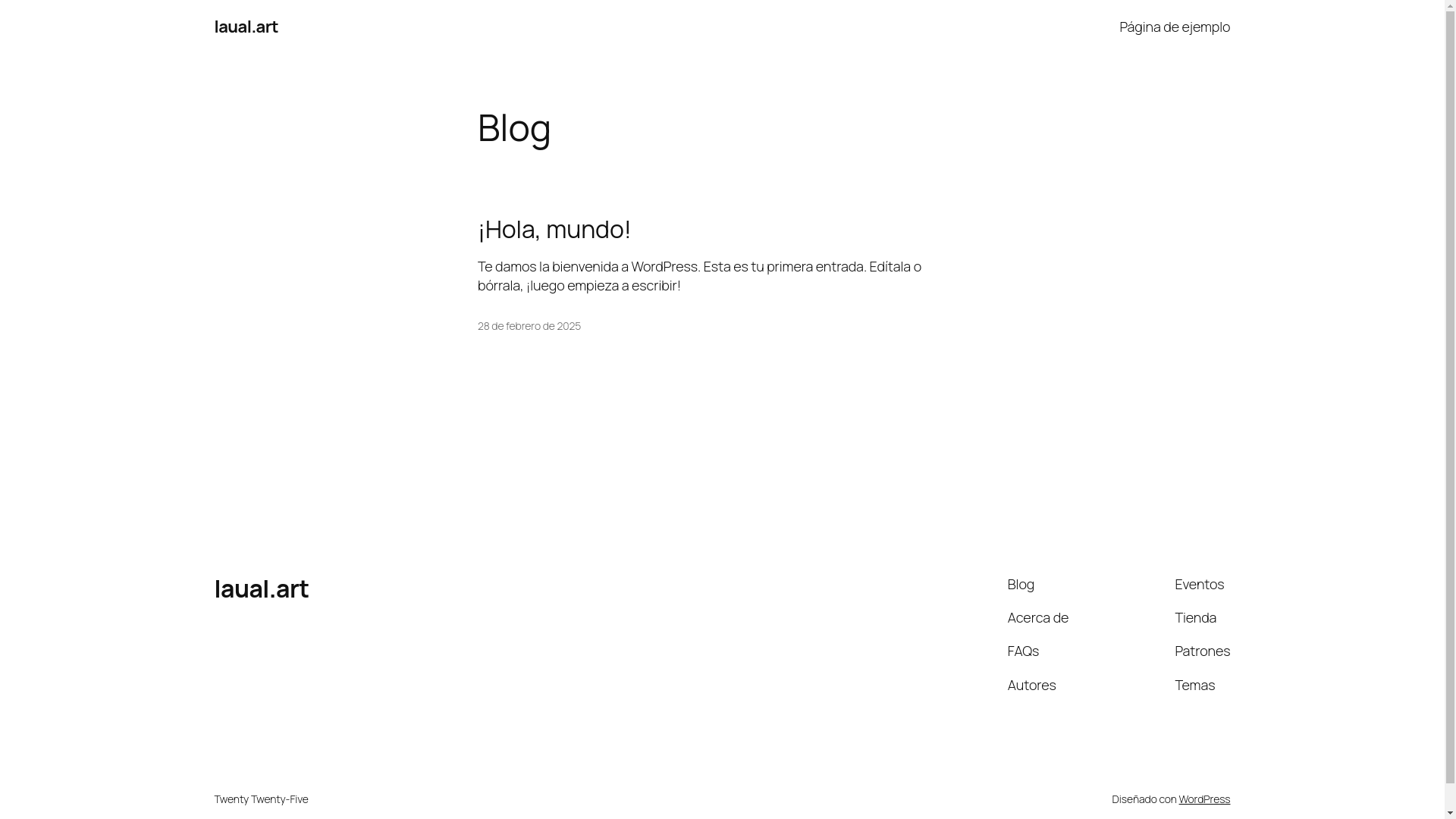 website screenshot of https://laual.art/