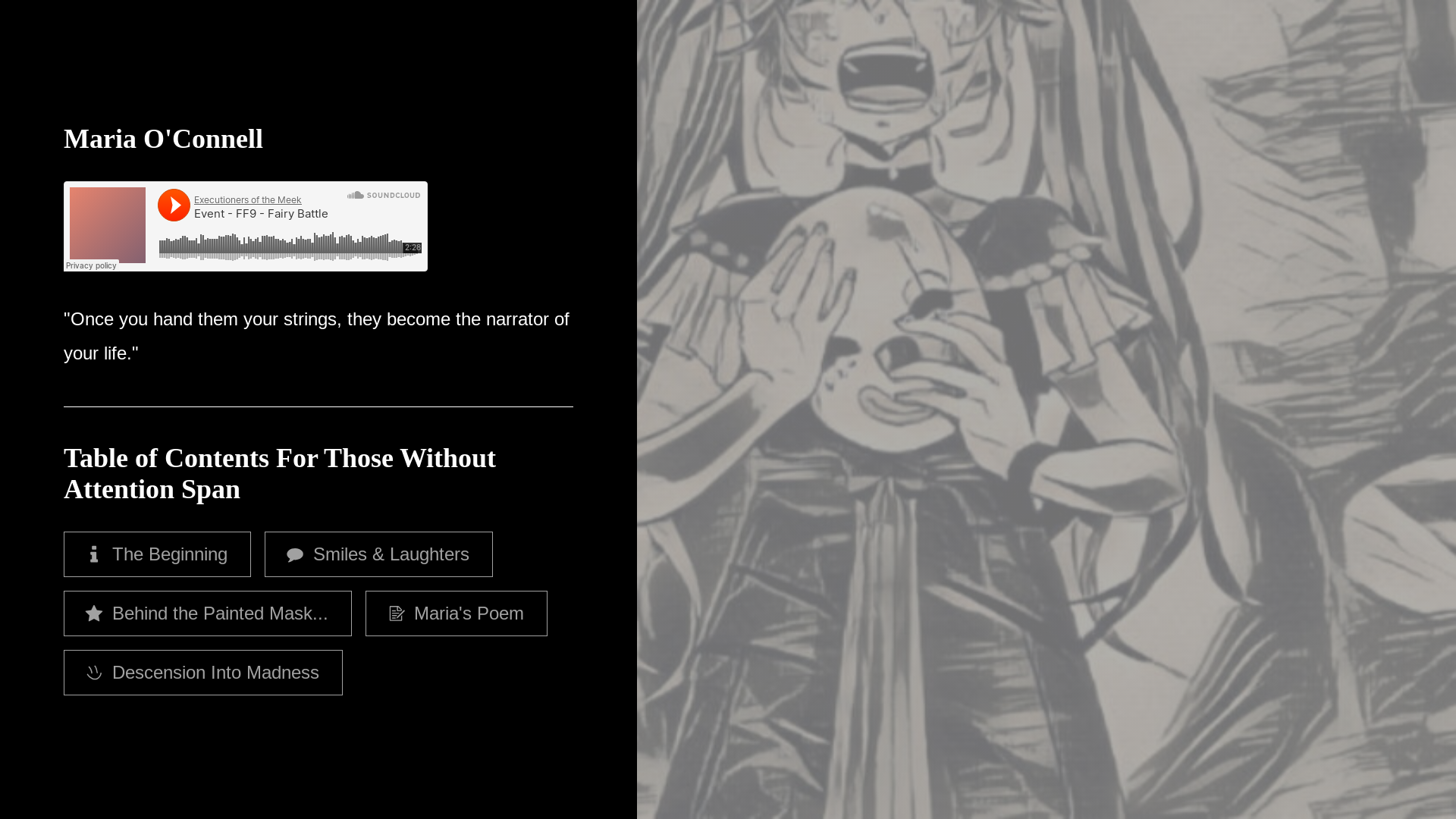 website screenshot of https://pierrettepuppeteer.crd.co/
