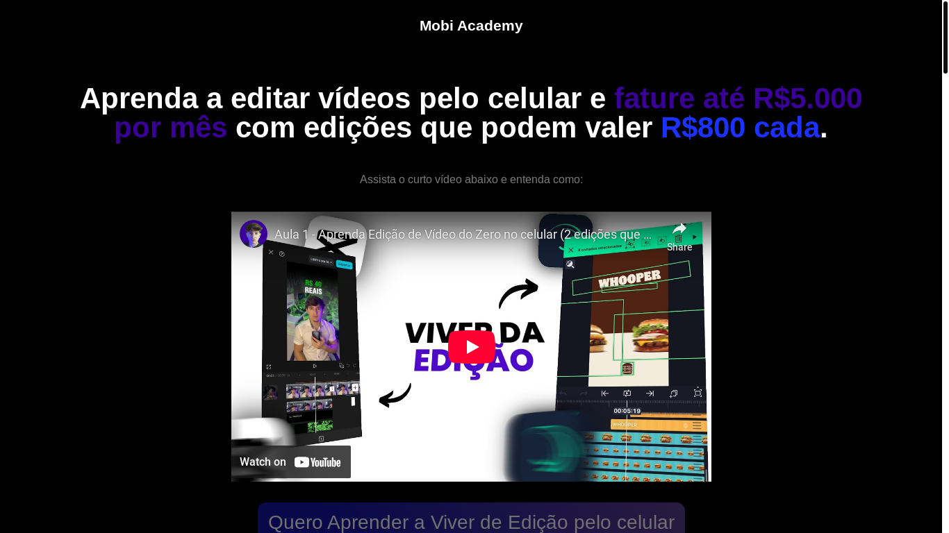website screenshot of https://mobiacademy.com.br/