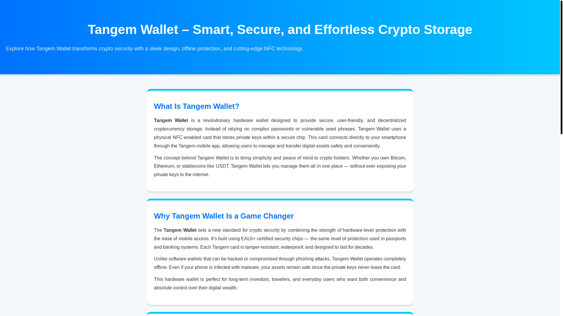 website screenshot of https://tangem-wallet-eng.pages.dev/
